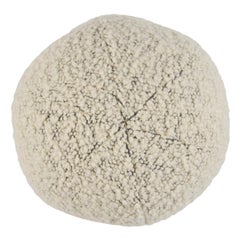 Margarete Sphere Pillow in Ivory on Charcoal 12 x 12"