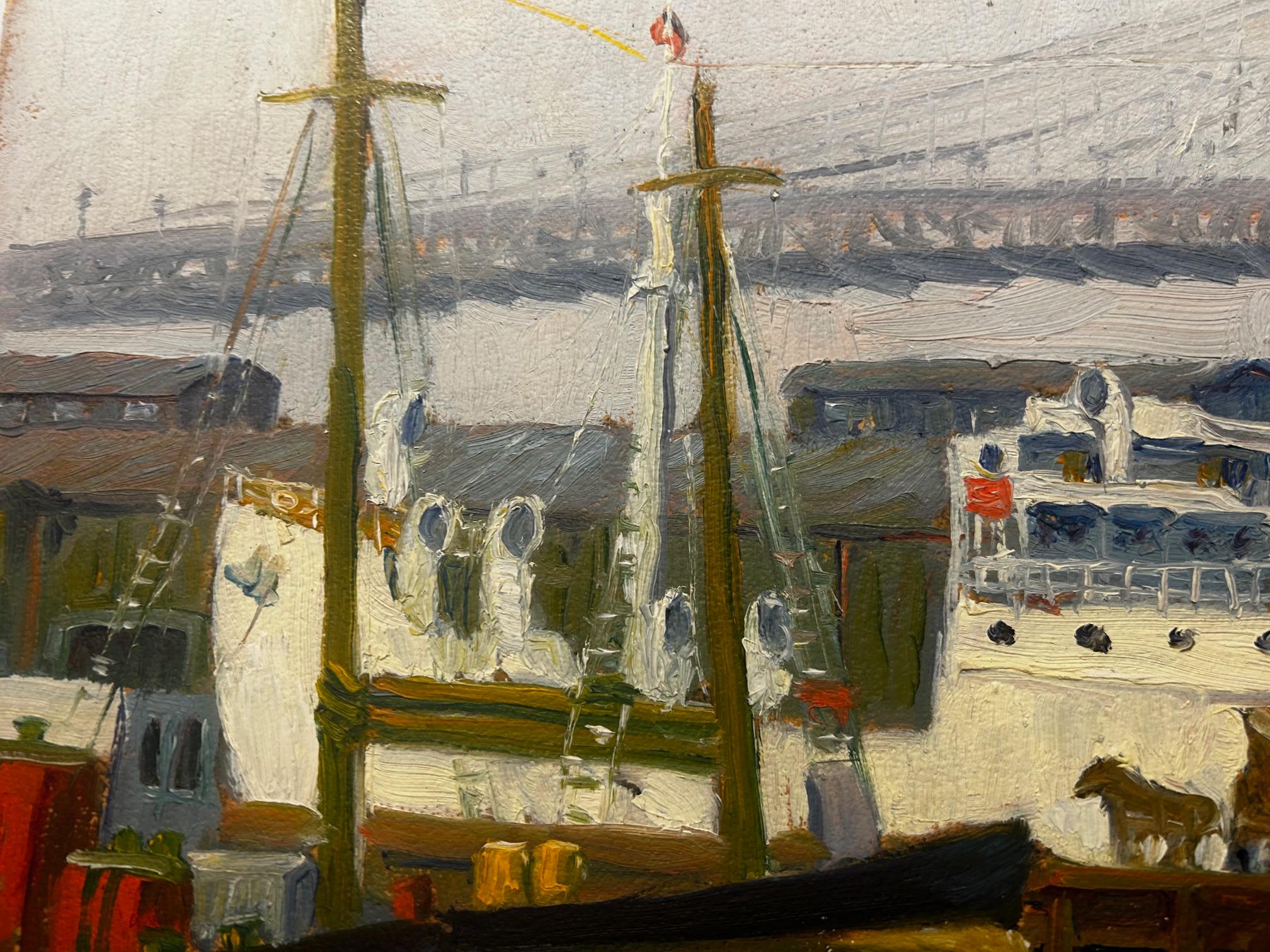 « The Ordell, Brooklyn Bridge » Margaretha E. Albers, paysage urbain new-yorkais en vente 2