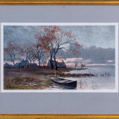 Margarethe Schönermark - German Landscape Watercolor Painting, 1900
