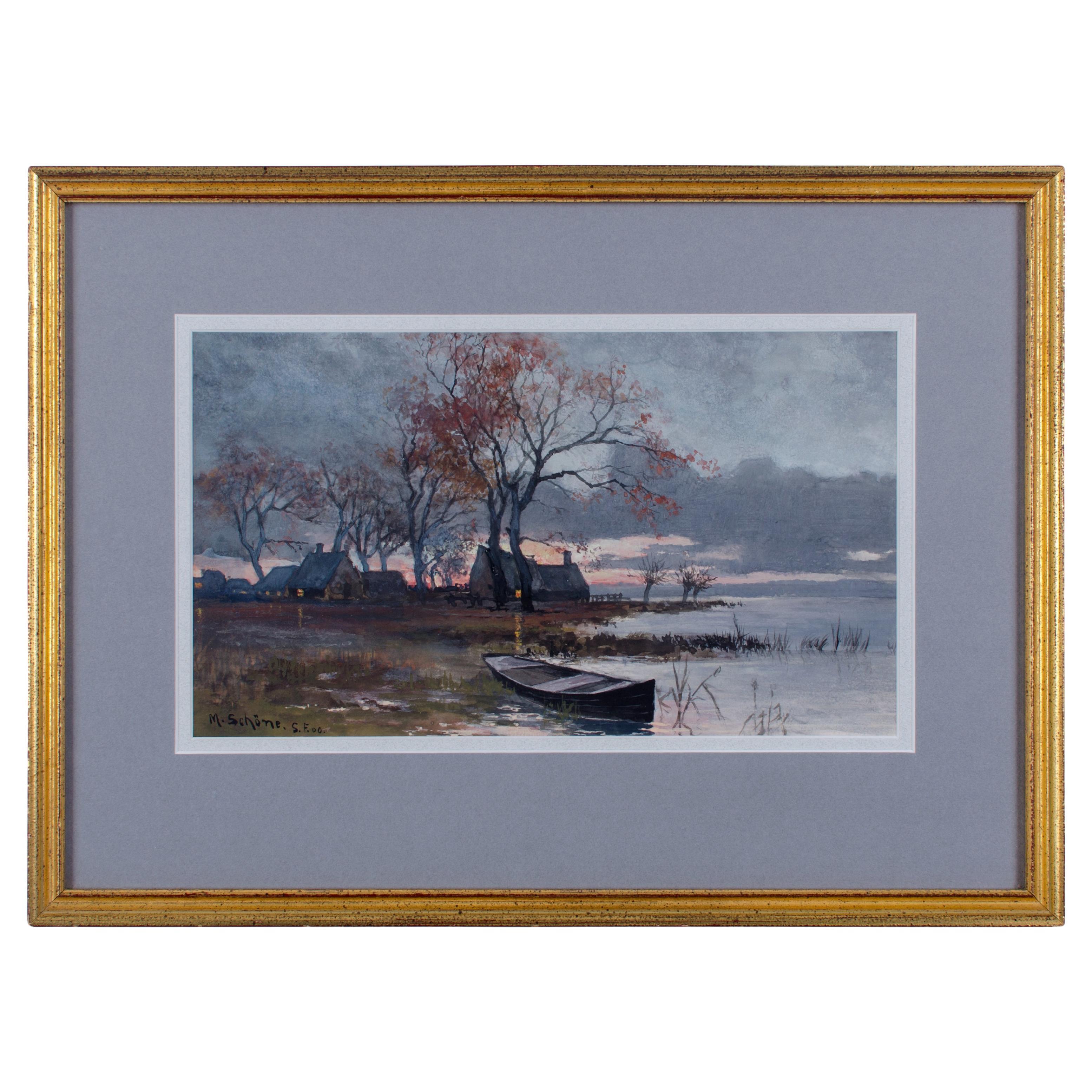 Margarethe Schönermark - Deutsche Landschaftsaquarellmalerei, 1900 im Angebot