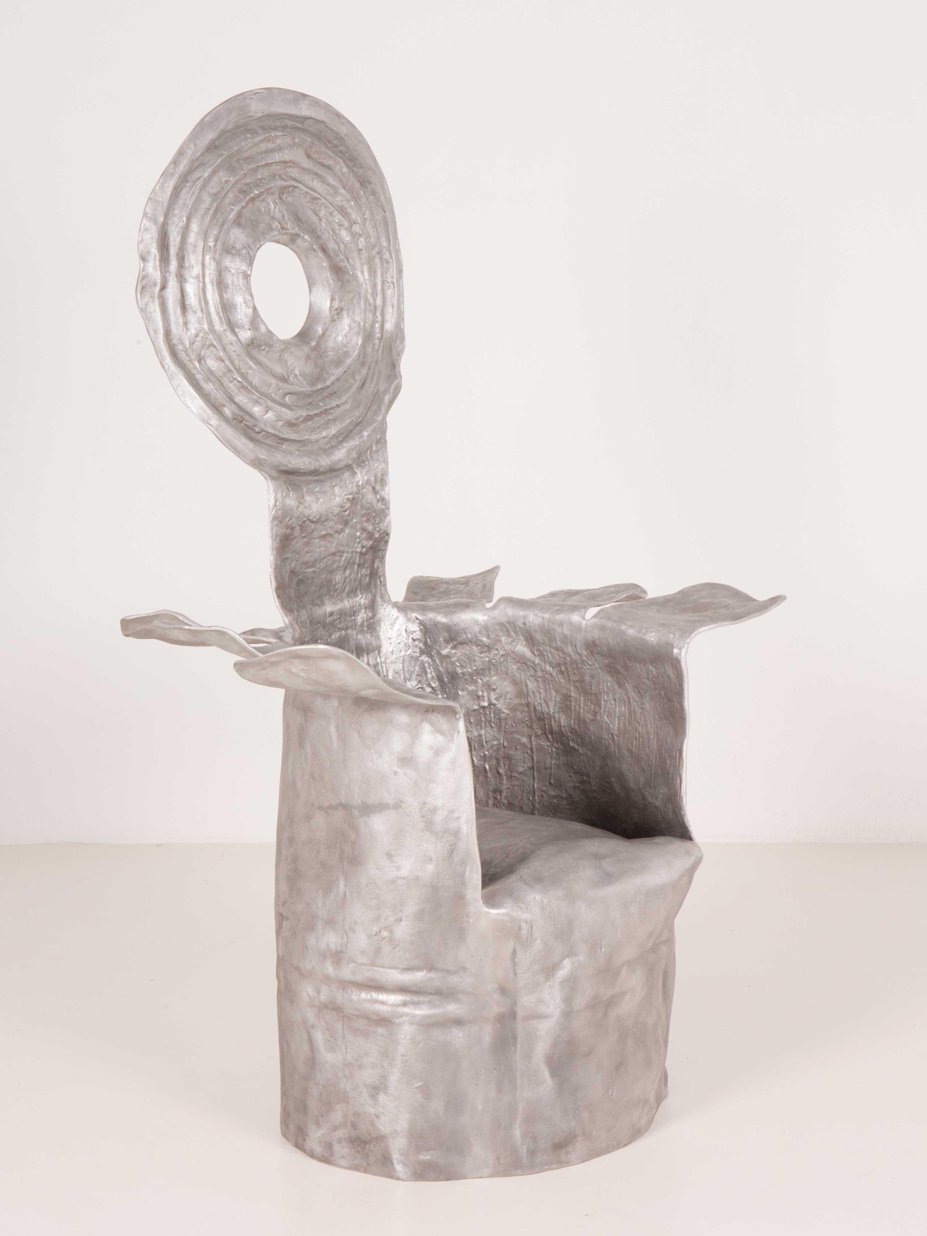 Italian Margarita Aluminium Armchair by Roberto Matta Paradisoterrestre Edition For Sale