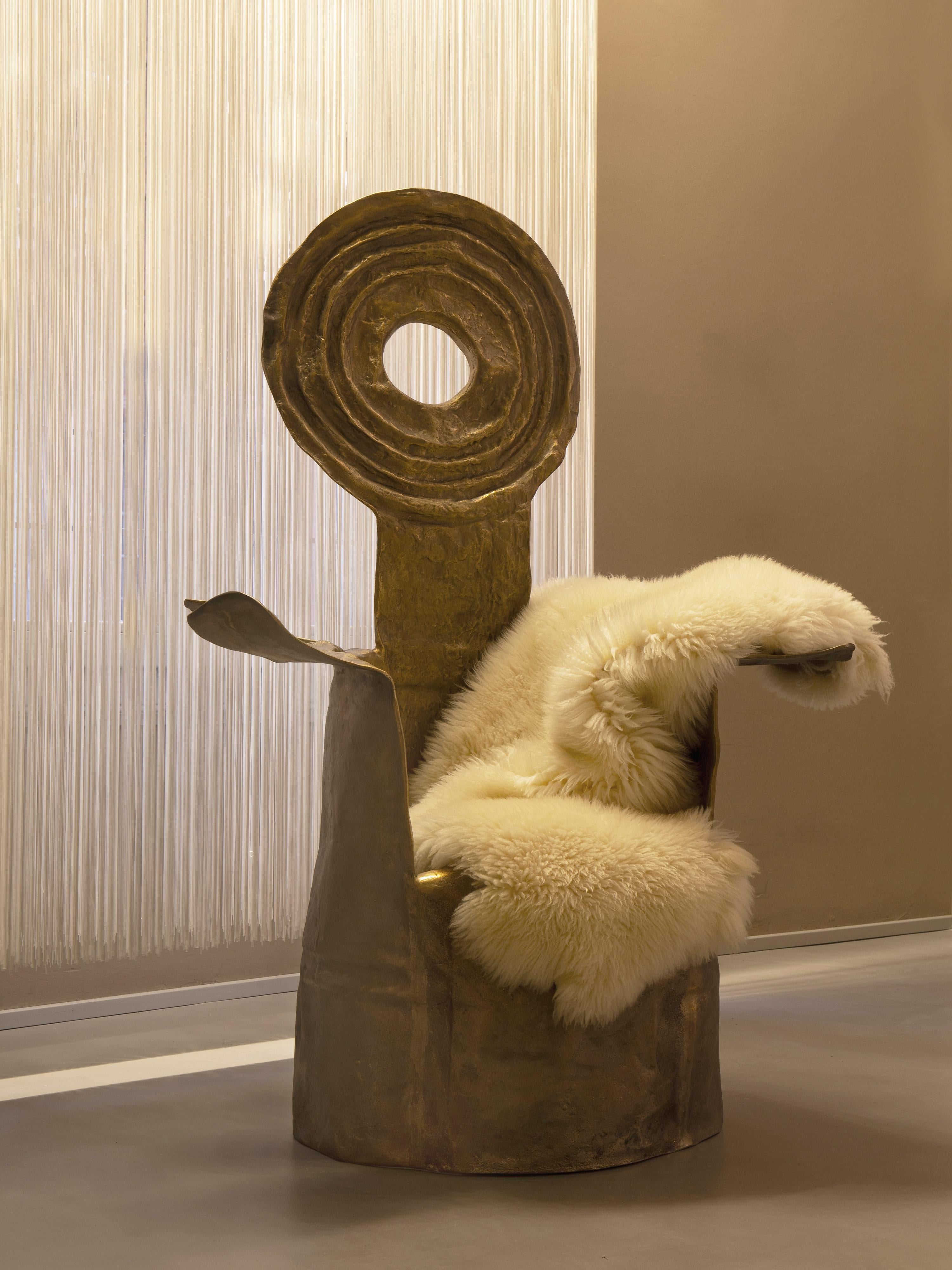 Margarita Bronze Armchair by Roberto Matta Paradisoterrestre Edition For Sale 4