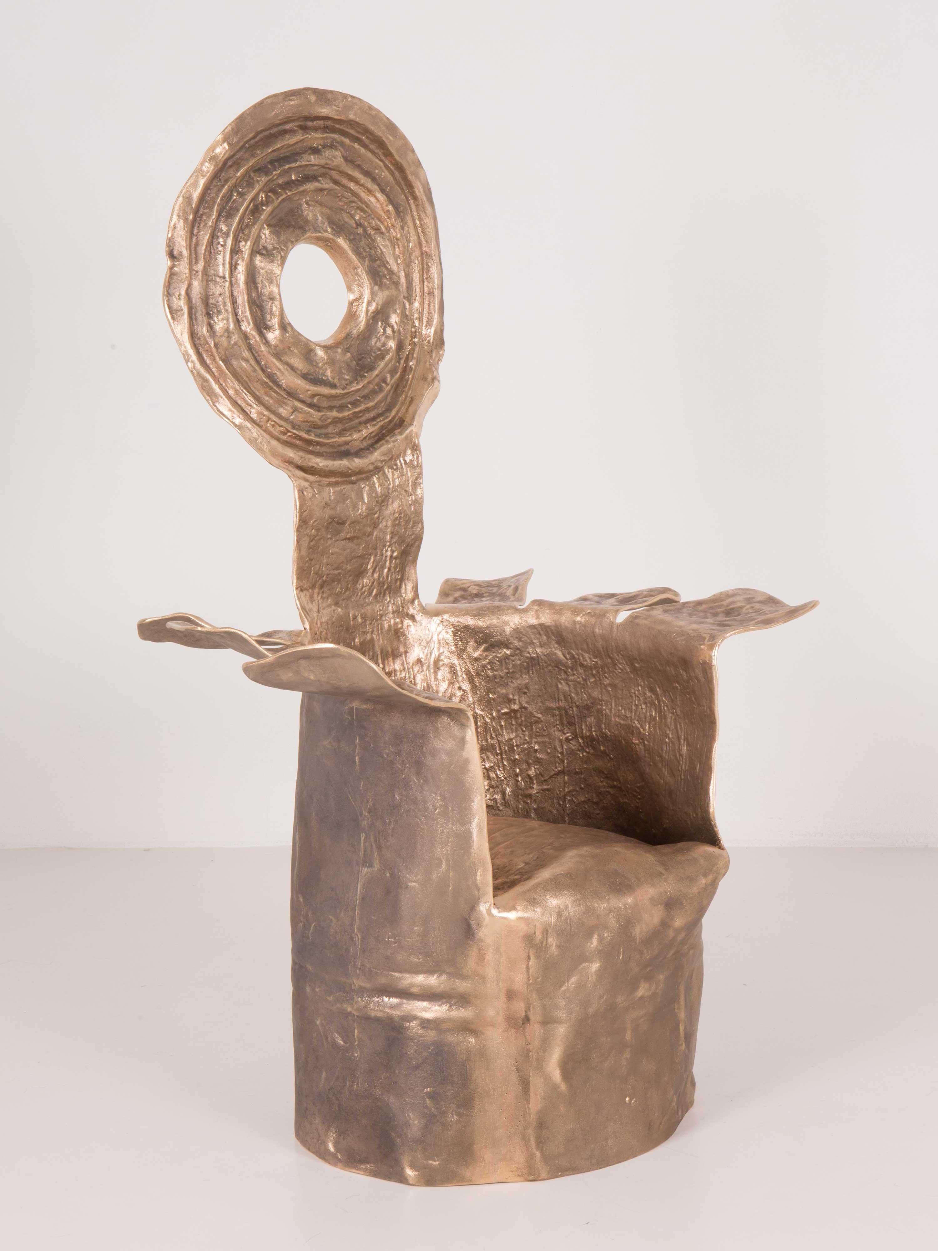 Italian Margarita Bronze Armchair by Roberto Matta Paradisoterrestre Edition For Sale