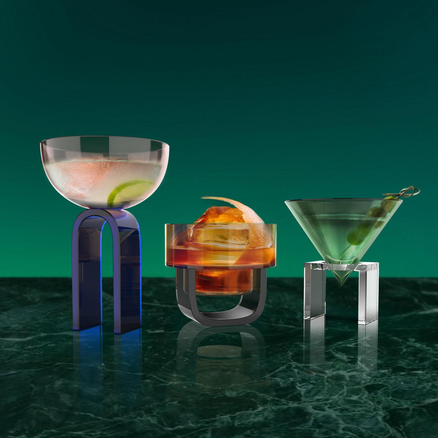 Hand-Crafted Margarita Glass by Kickie Chudikova For Sale