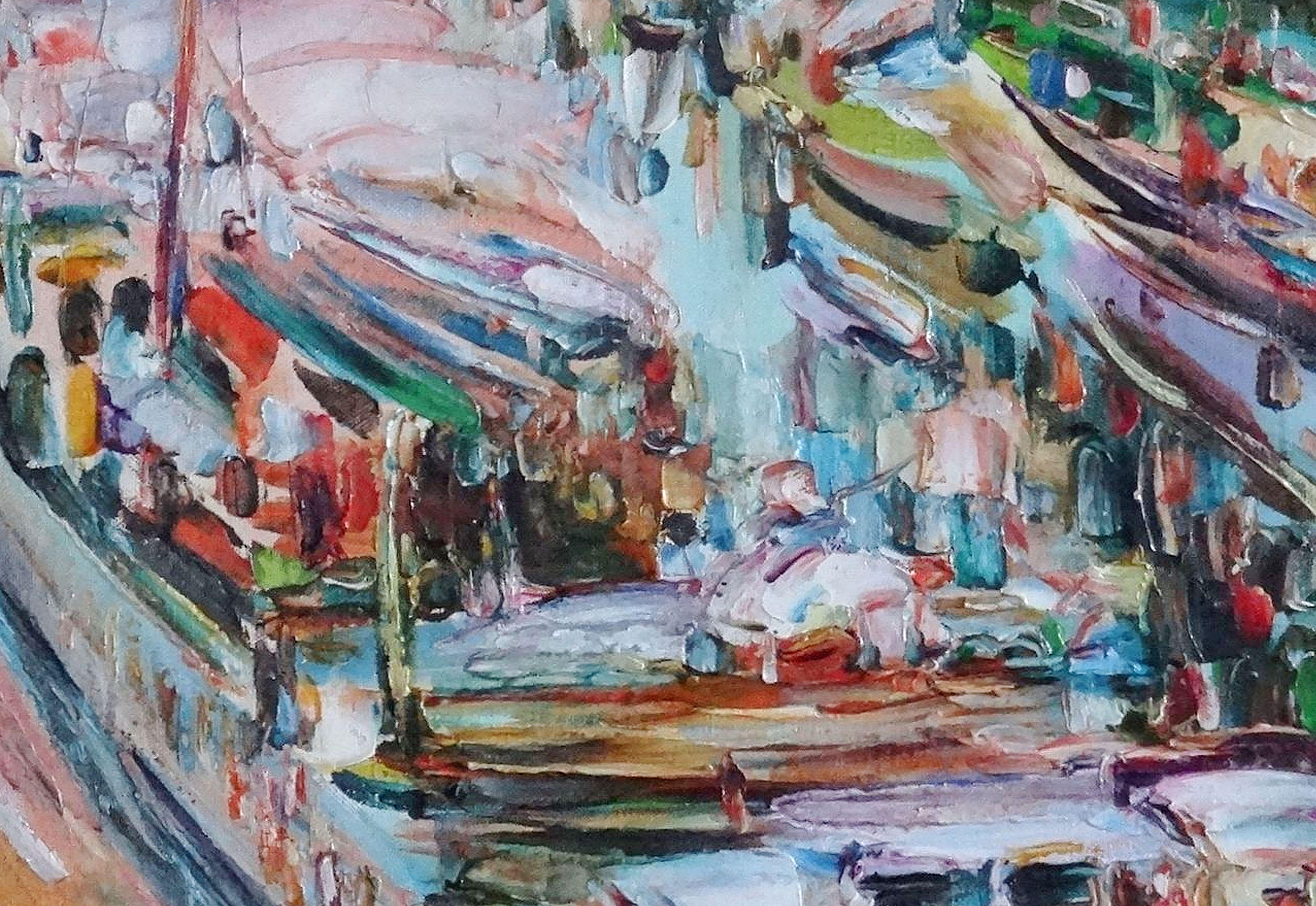 Canal en París. 1994, lienzo, óleo, 70x70 cm

Margarita Levin (1945) - artista, profesora de pintura.
Nació en Rusia, vivió en Moscú.
Se graduó en el departamento de artes gráficas del Instituto Poligráfico de Moscú.
En 1964-1967 estudió pintura en