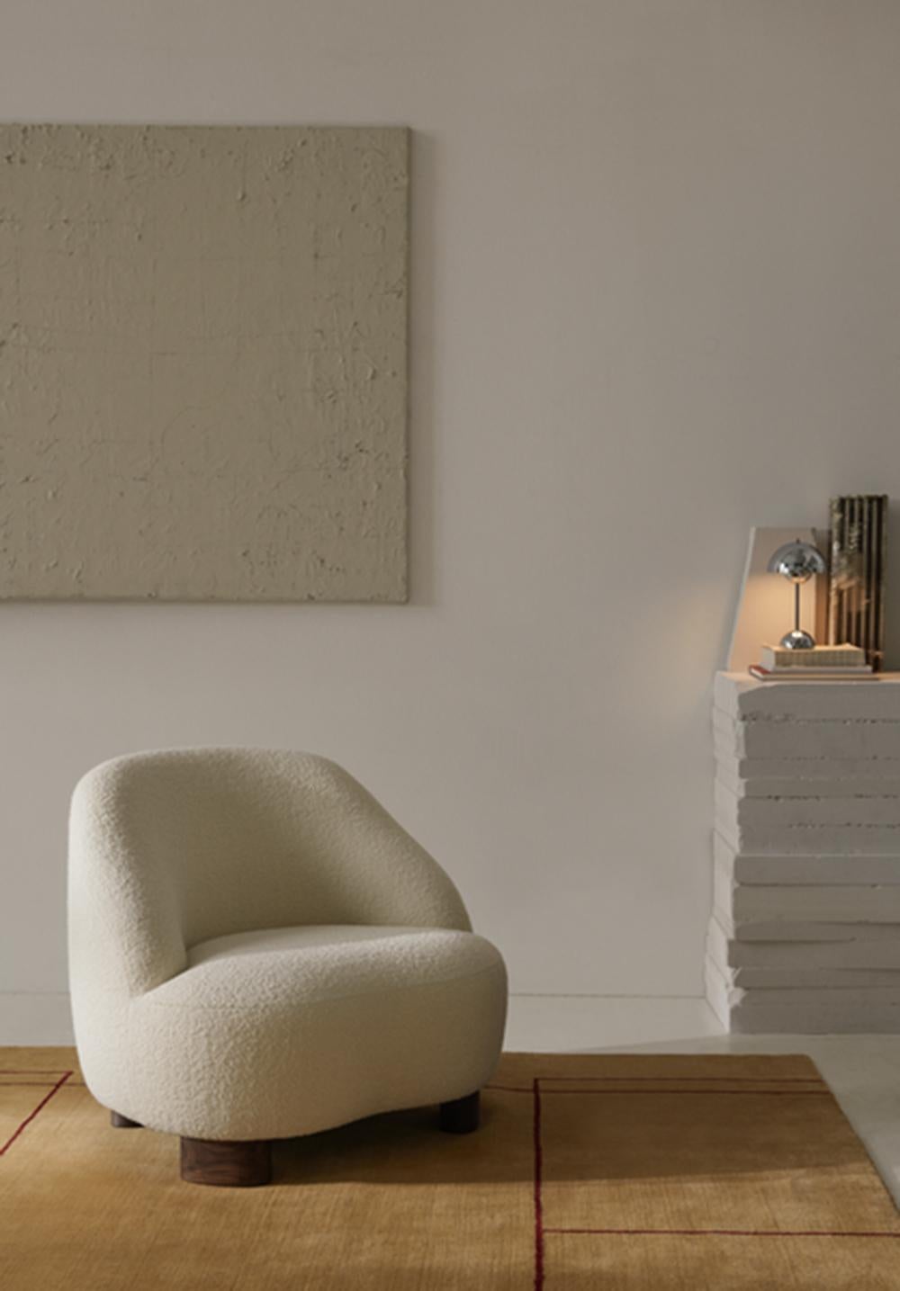Scandinavian Modern Margas LC1 Lounge Chair - Walnut & C.O.M - by Louise Liljencrantz for &Tradition For Sale