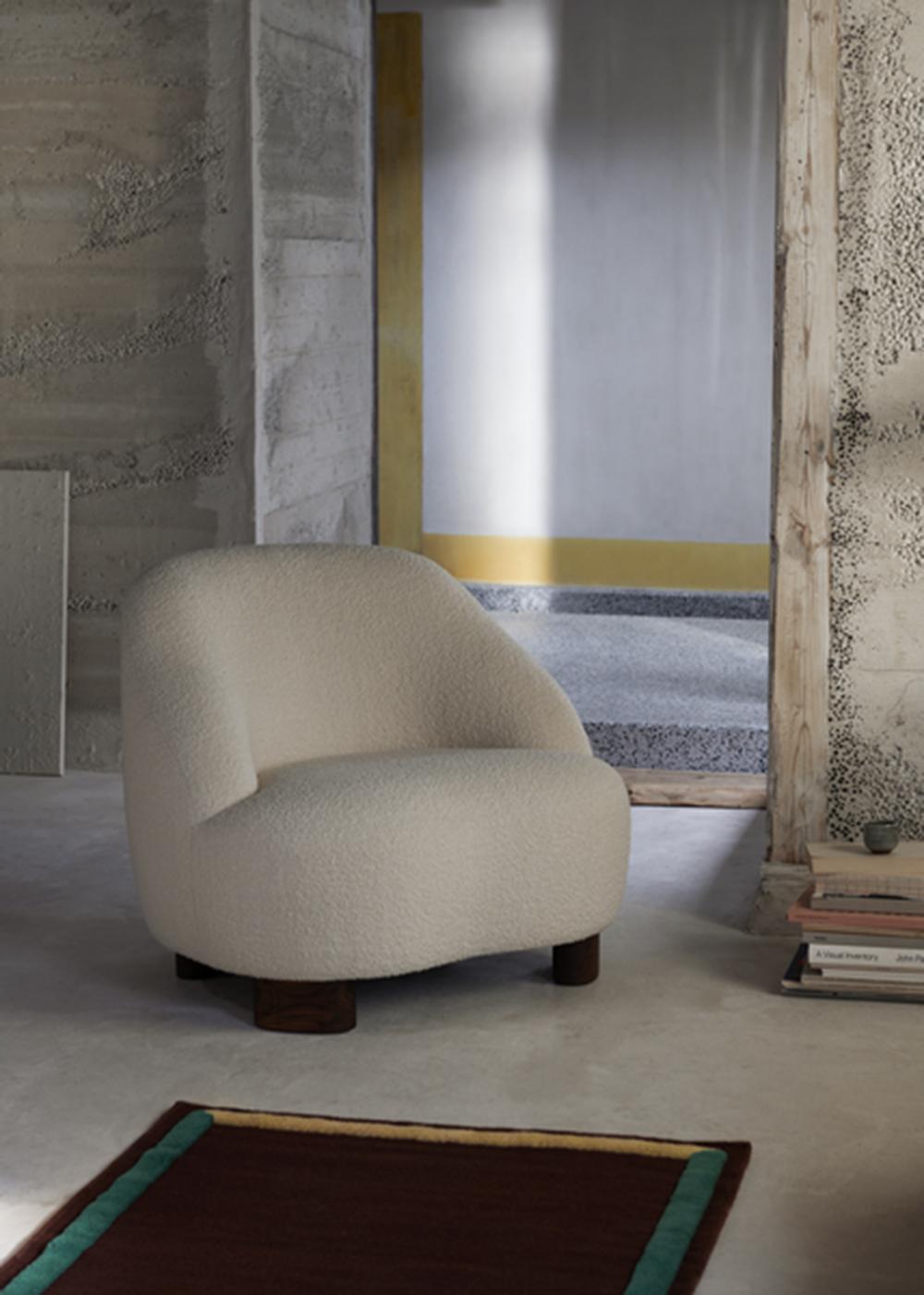 Oiled Margas LC1 Lounge Chair - Walnut & C.O.M - by Louise Liljencrantz for &Tradition For Sale
