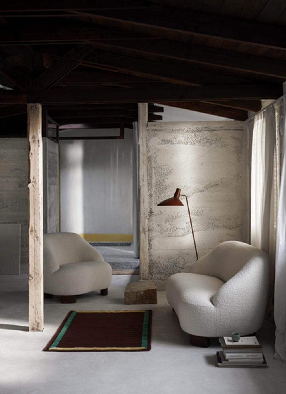 Margas LC1 Lounge Chair - Walnut & C.O.M - by Louise Liljencrantz for &Tradition In New Condition For Sale In Dubai, AE