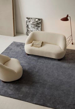 Margas LC3 Sofa in Walnut & Karakorum 001 by Louise Liljencrantz for &Tradition
