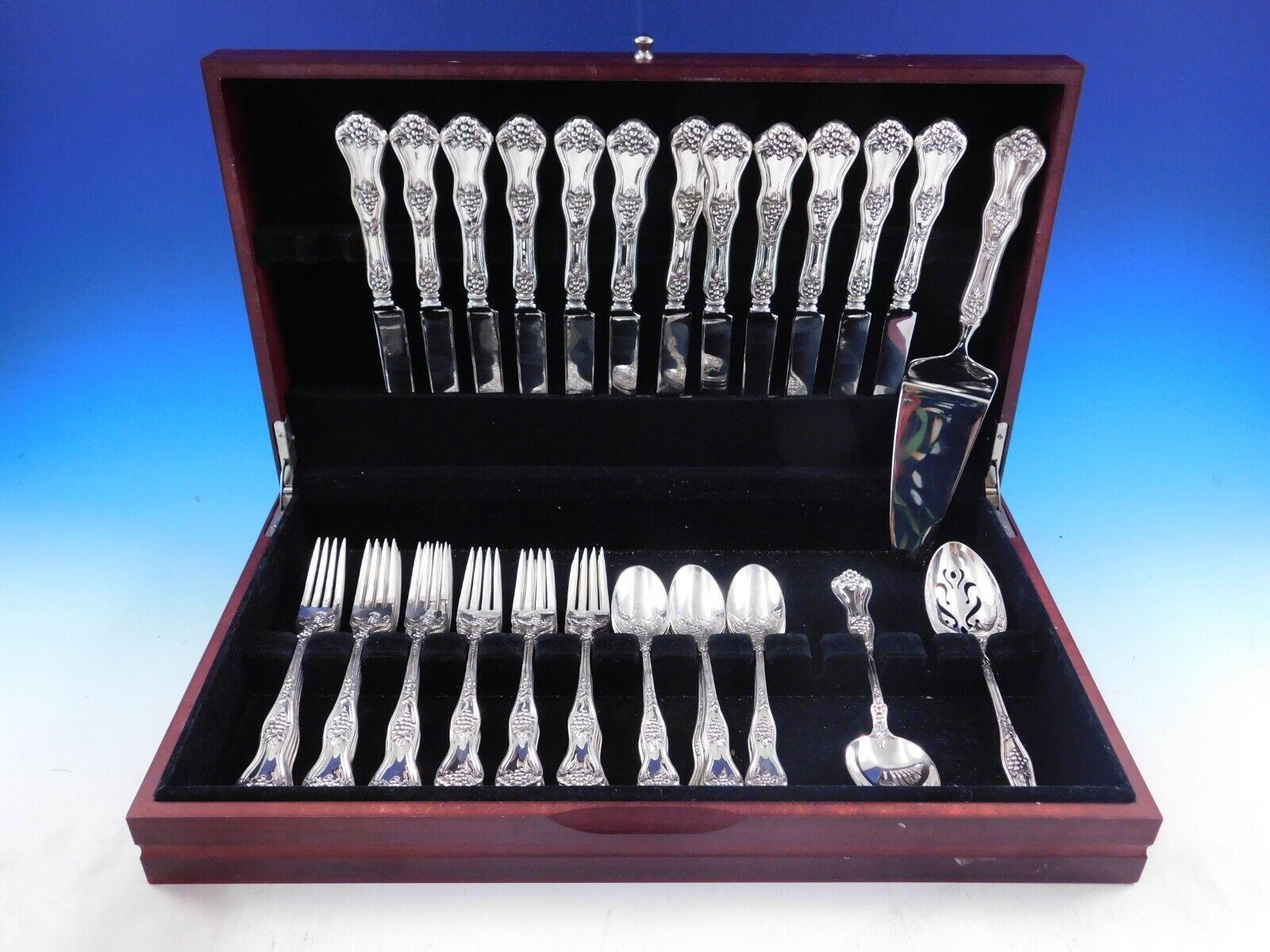 Margaux by Towle Sterling Silver Flatware Set 12 Service 51 pcs Dinner Grapes For Sale 5