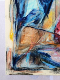 Dying Light /// Espressionismo astratto Blu Rosso Artista Donna Pittura Tela