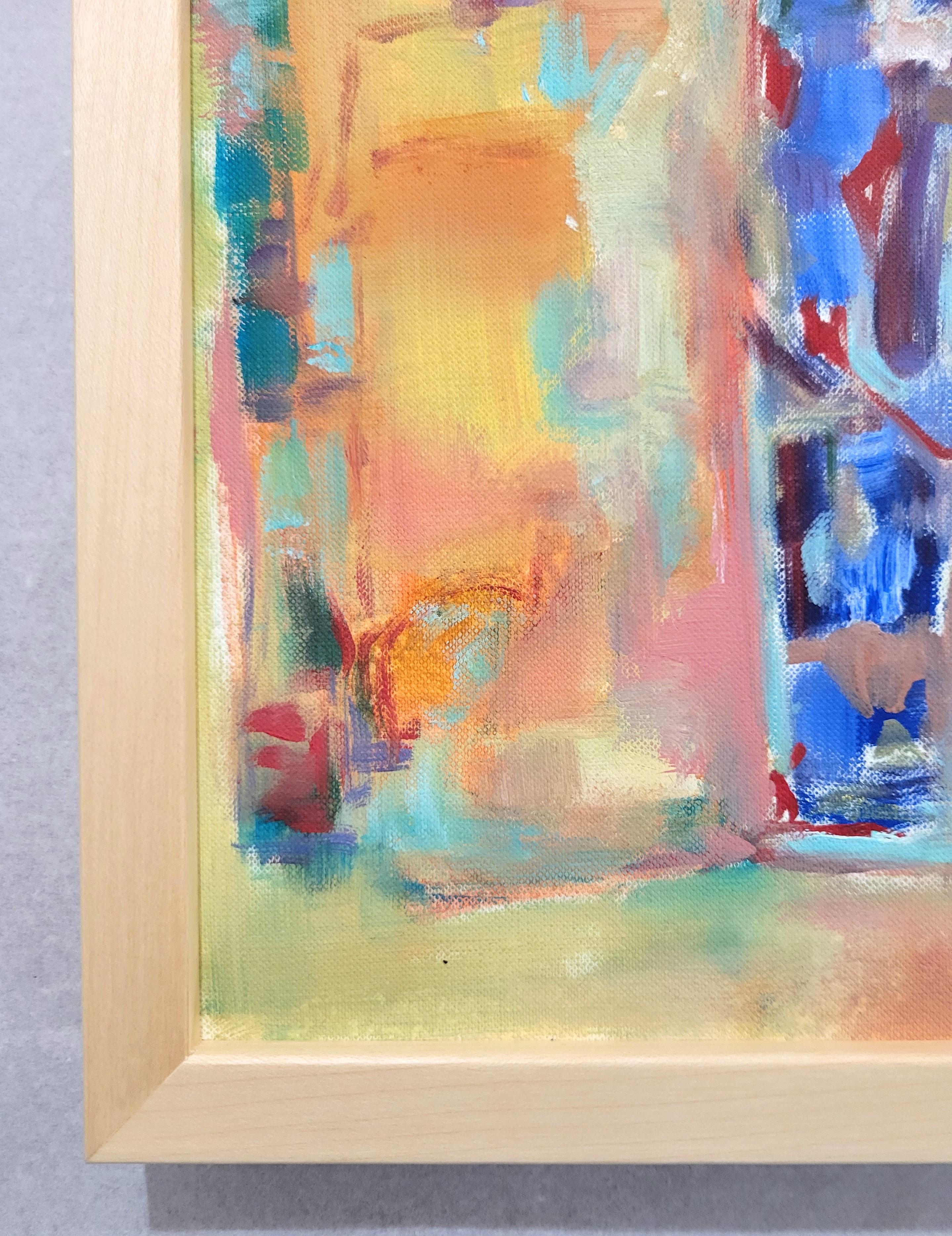 Metamorfosis /// Pintura al óleo expresionista abstracta contemporánea Artista femenina - Abstract Painting Beige de Margaux Halloran