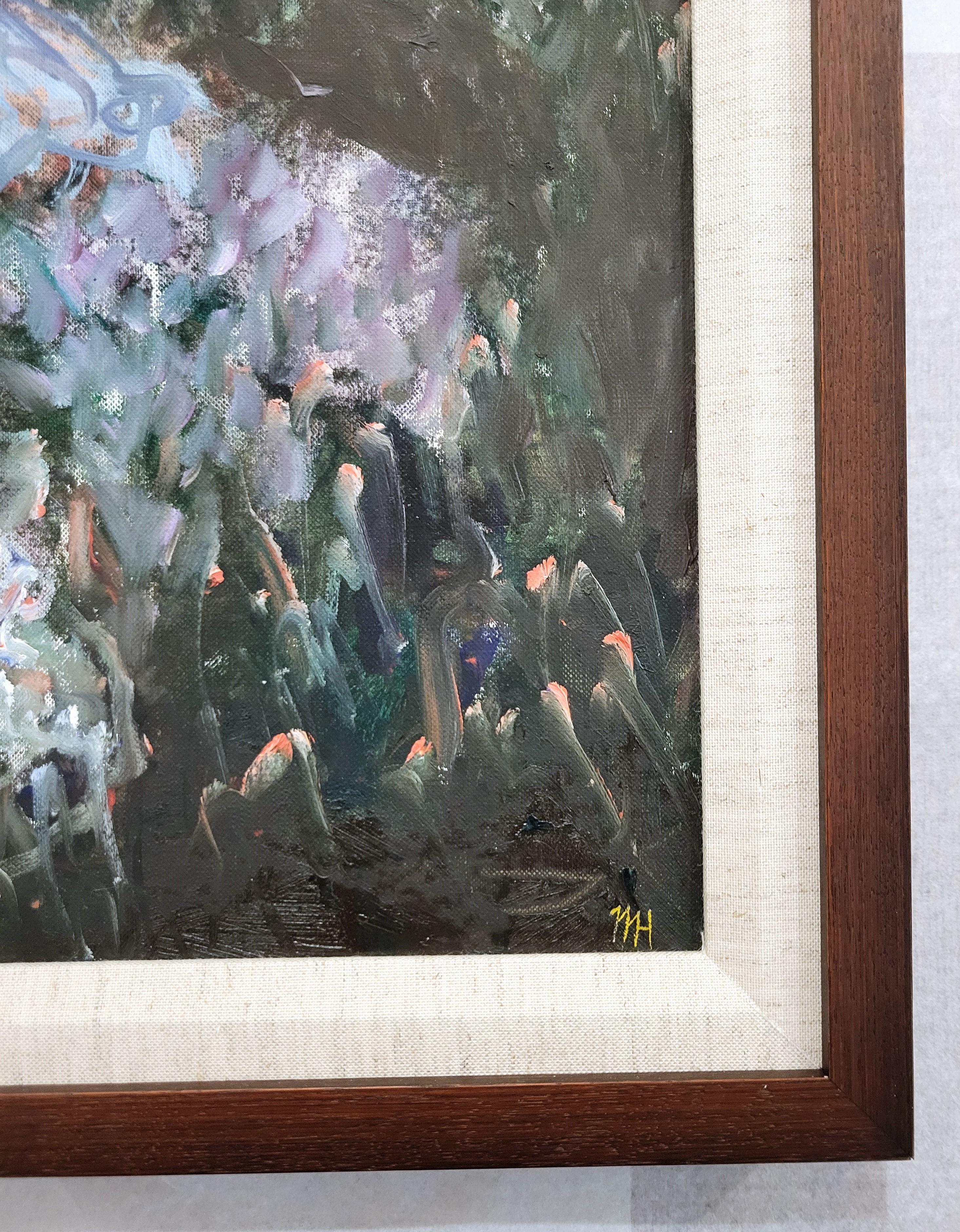 Guida notturna al tramonto /// Pittura ad olio contemporanea astratto-espressionista in vendita 2