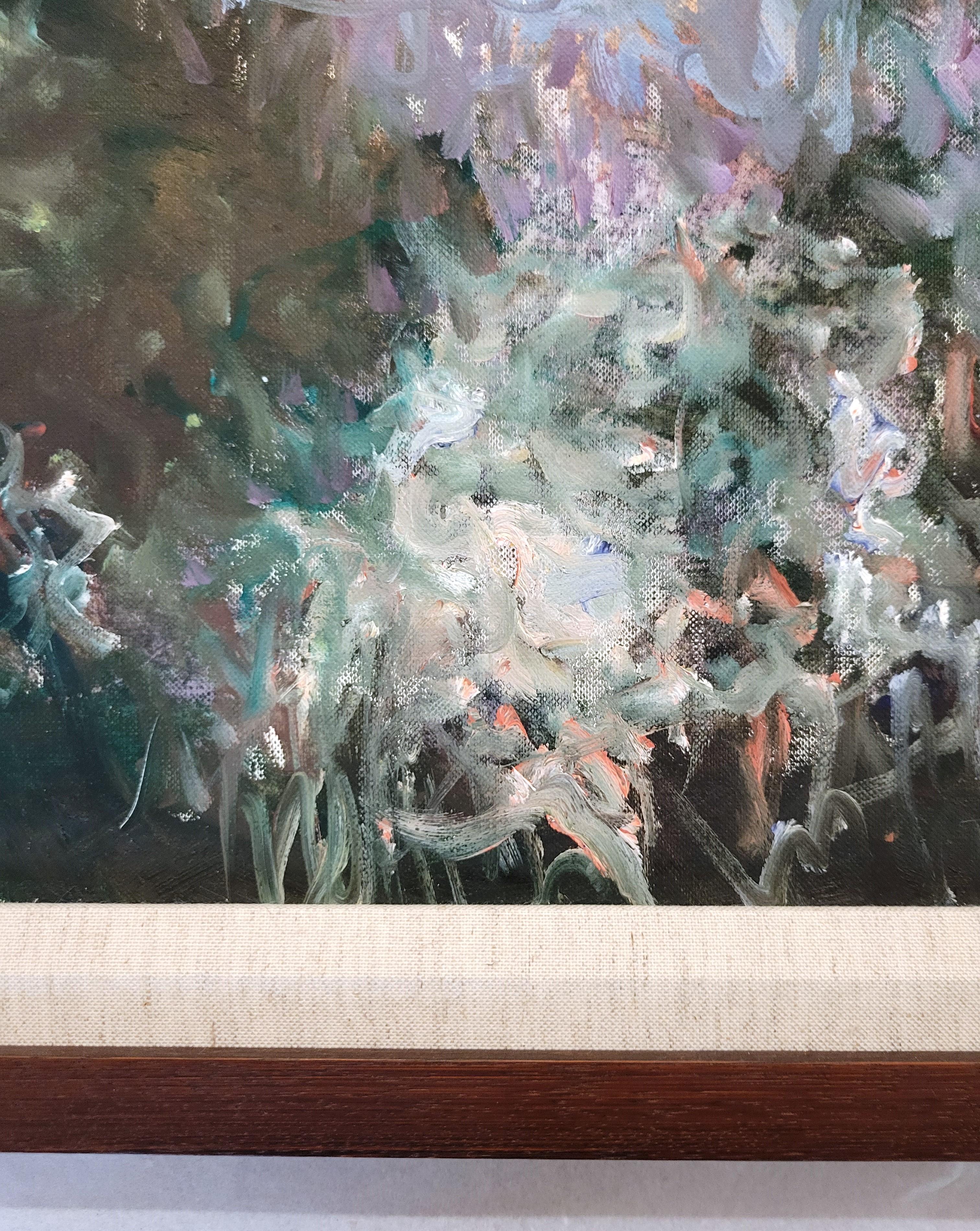 Guida notturna al tramonto /// Pittura ad olio contemporanea astratto-espressionista in vendita 4