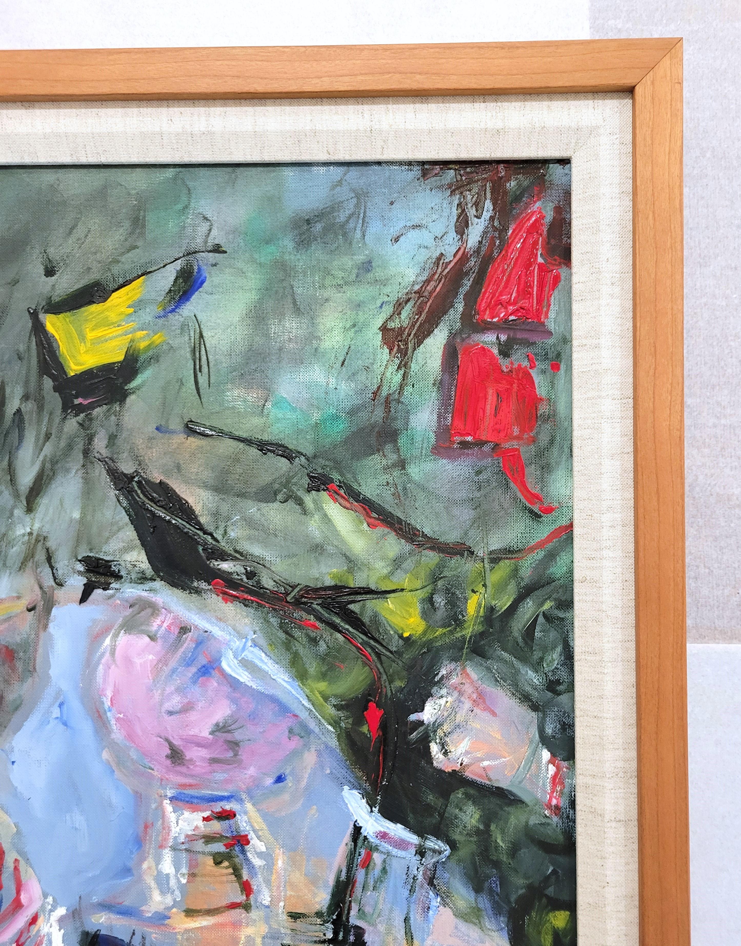 Nage nocturne /// Peinture à l'huile expressionniste abstraite contemporaine Artistique Femme en vente 1