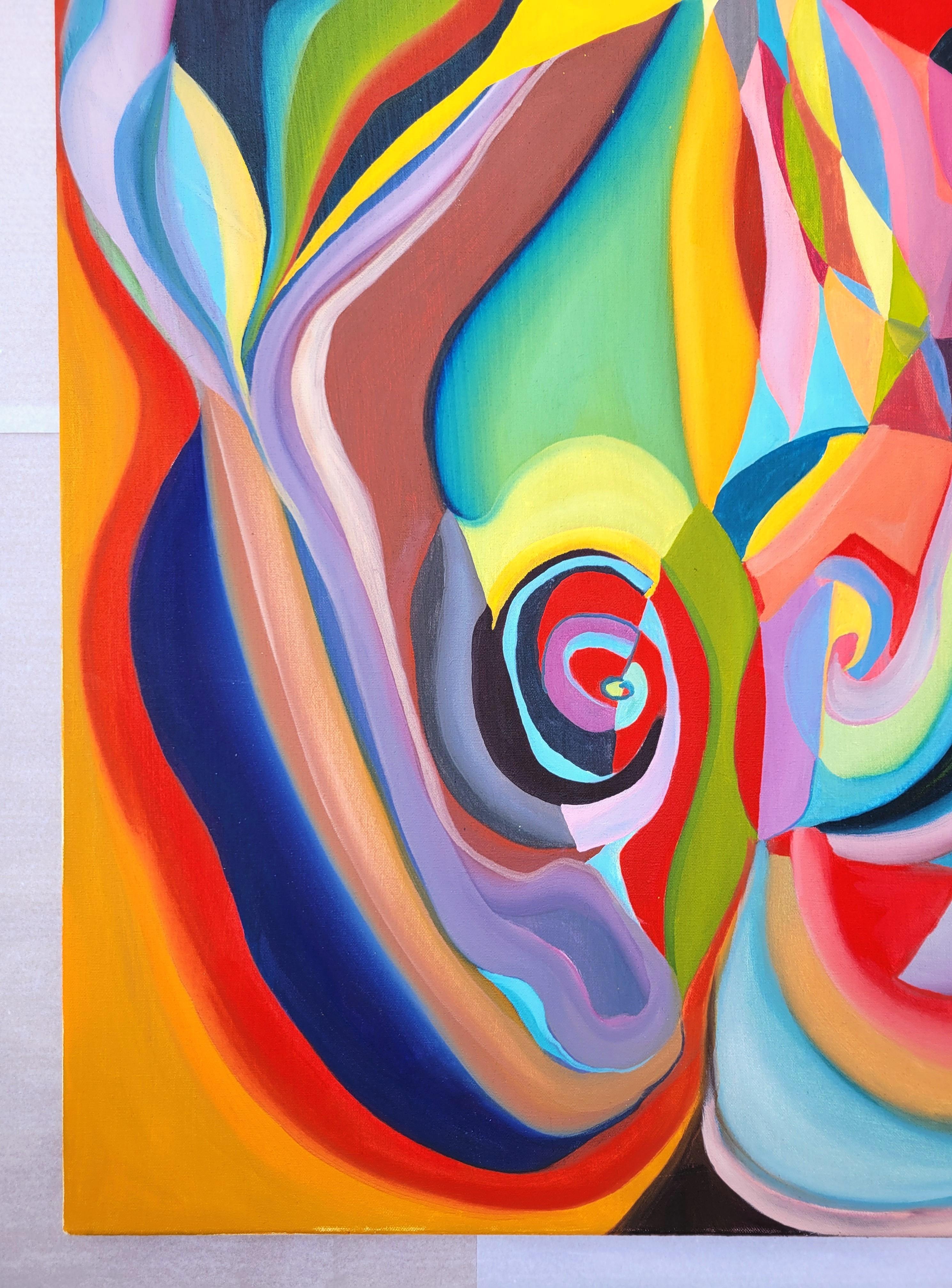 Venus /// Zeitgenössischer abstrakter Expressionismus Künstlerin Malerei Farbenfroh (Abstrakter Expressionismus), Painting, von Margaux Halloran