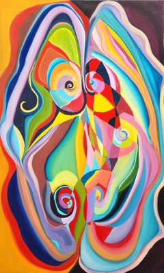 Venus /// Contemporary Abstract Expressionism Female Artist Painting Colorful