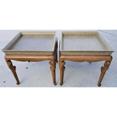 Marge Carson Elephant Legged Side End Tables