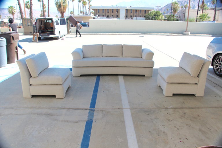 Marge Carson Hollywood Regency Sofa and Chairs Redone in Knoll Summit