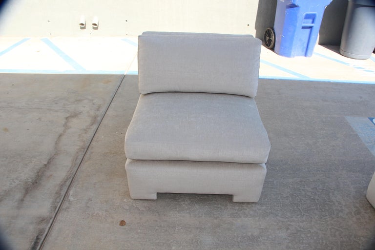 Marge Carson Hollywood Regency Sofa and Chairs Redone in Knoll Summit