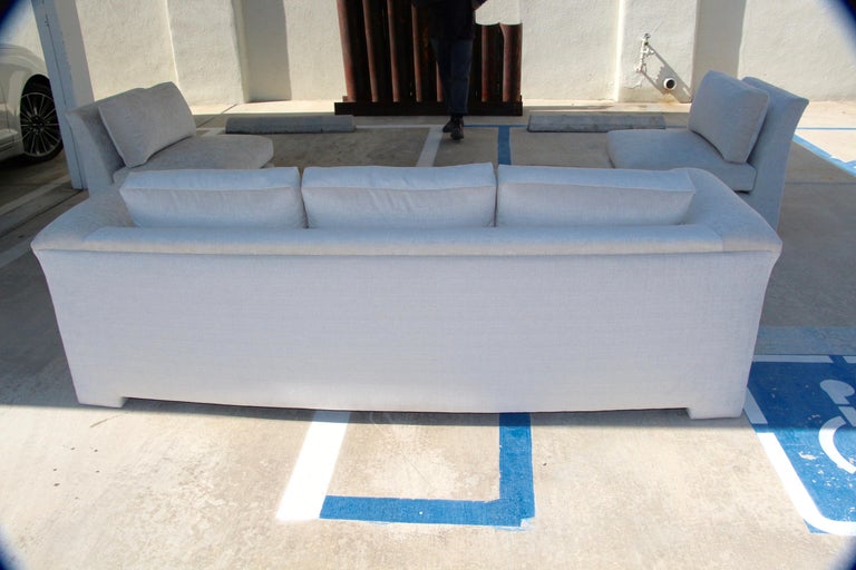 Marge Carson Hollywood Regency Sofa and Chairs Redone in Knoll Summit