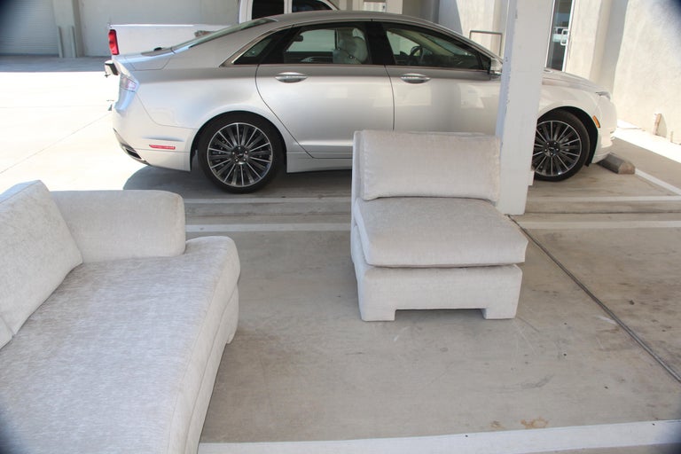 Marge Carson Hollywood Regency Sofa and Chairs Redone in Knoll Summit