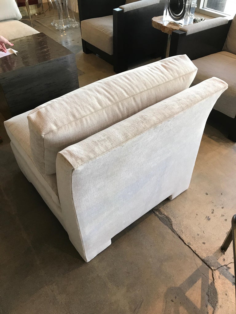 Marge Carson Hollywood Regency Sofa and Chairs Redone in Knoll Summit Fabric For Sale at 1stdibs