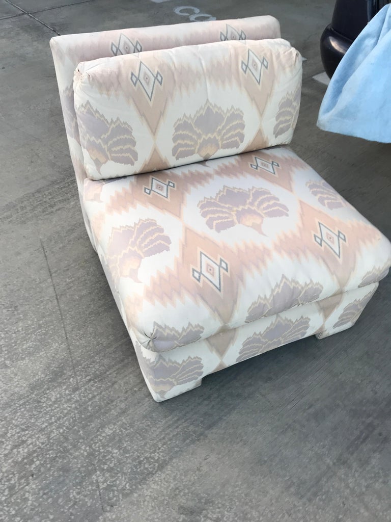 Marge Carson Hollywood Regency Sofa and Chairs Redone in Knoll Summit