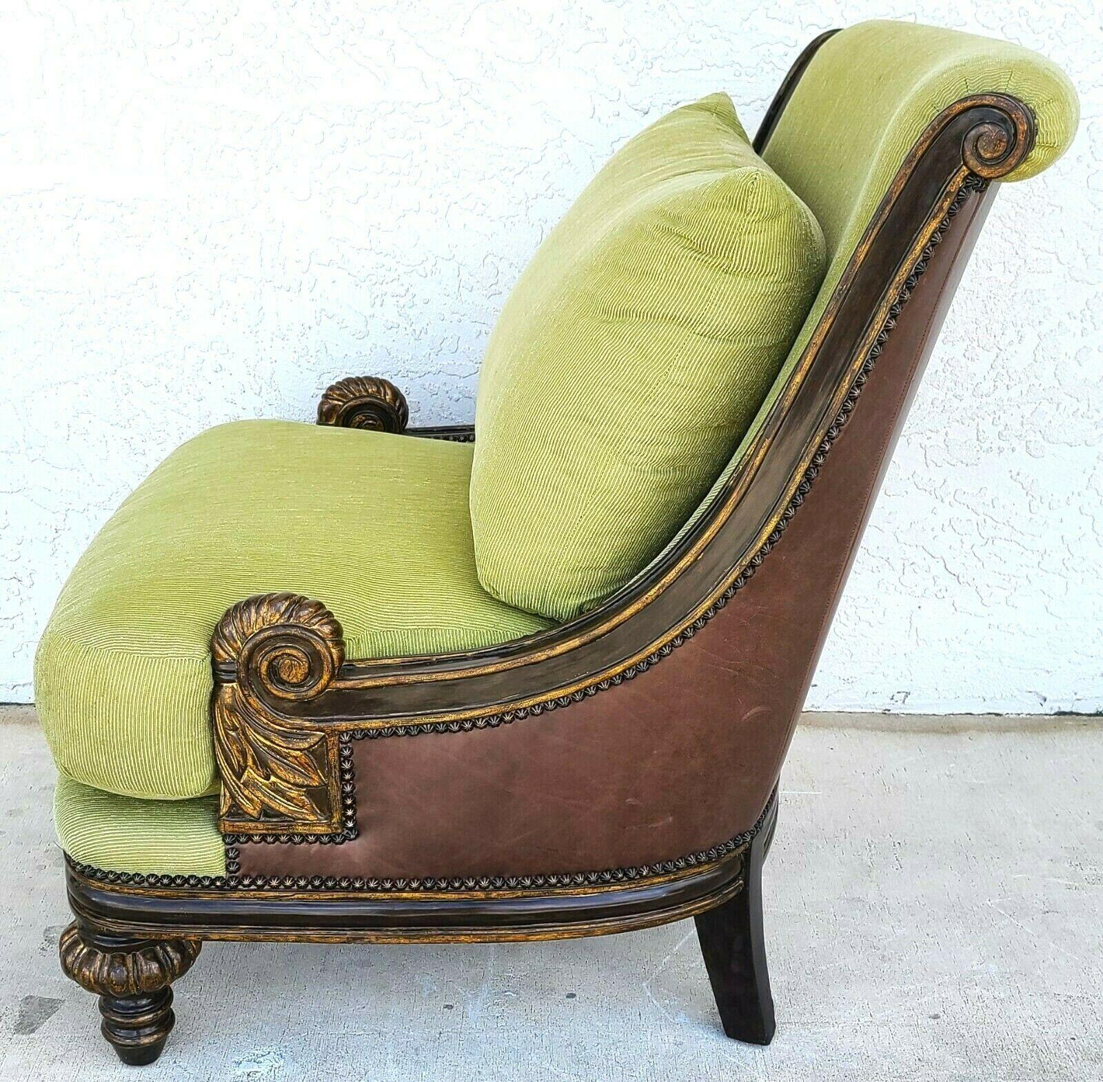 Marge Carson Huntington Manor Statement Lounge Chair Model HT49 In Good Condition For Sale In Lake Worth, FL