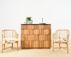 Marge Carson Commode à plateau en marbre Commode à tiroirs