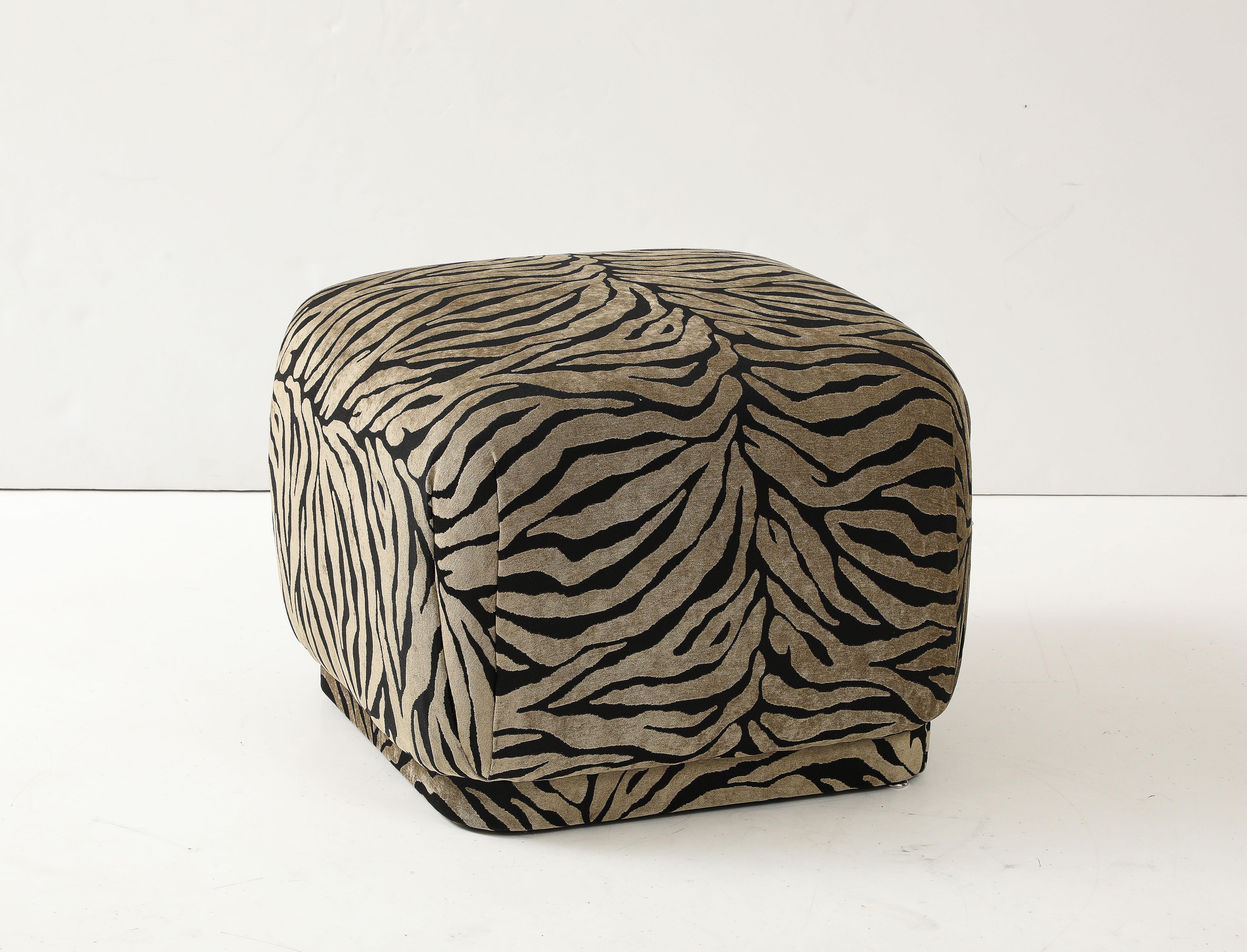 20th Century Marge Carson, Scalamandre Upholstered Pouf