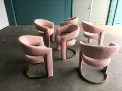 Set di sei sedie da pranzo in ottone Marge Carson