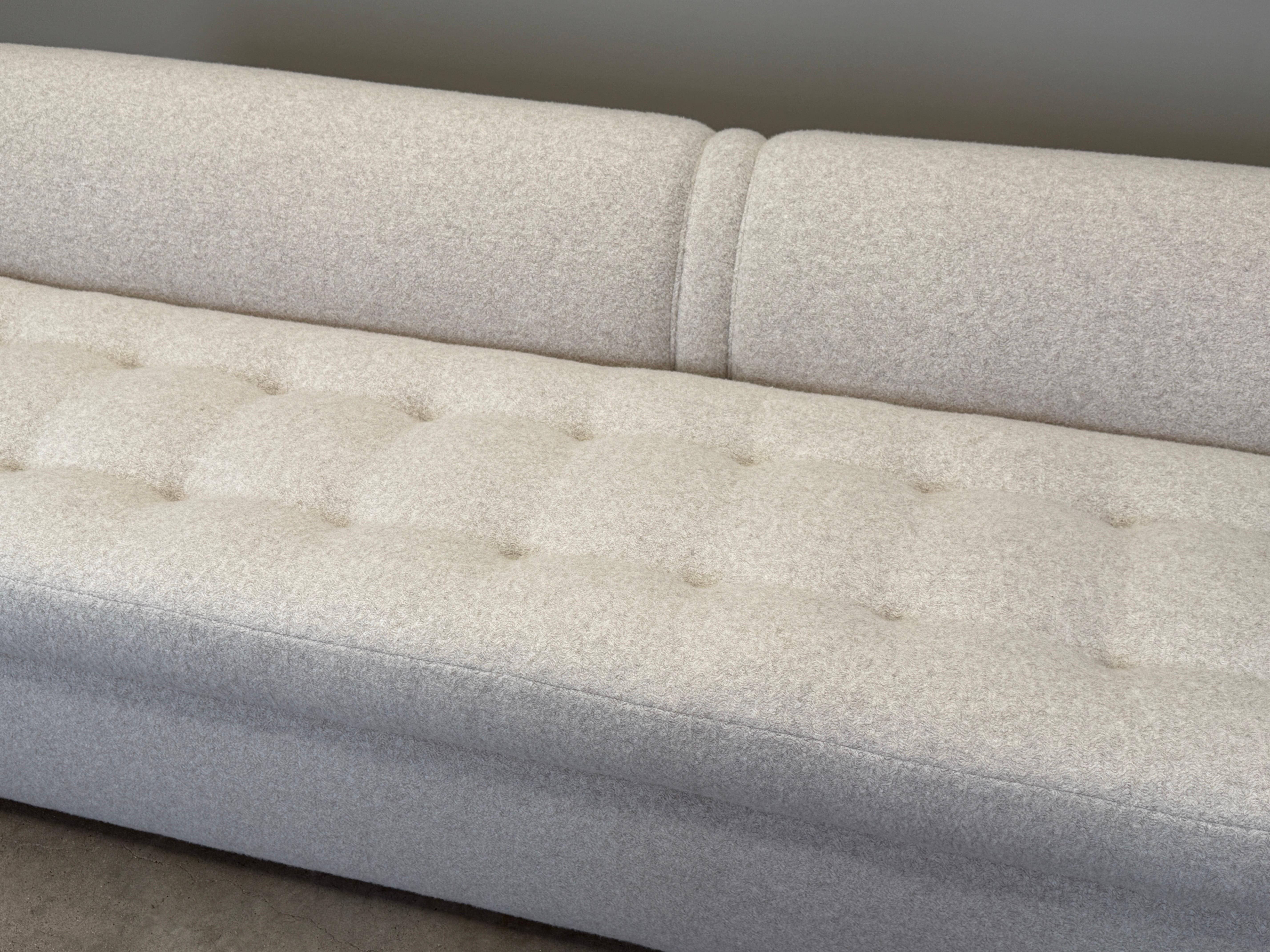 Fabric Marge Carson Slipper Sofa For Sale
