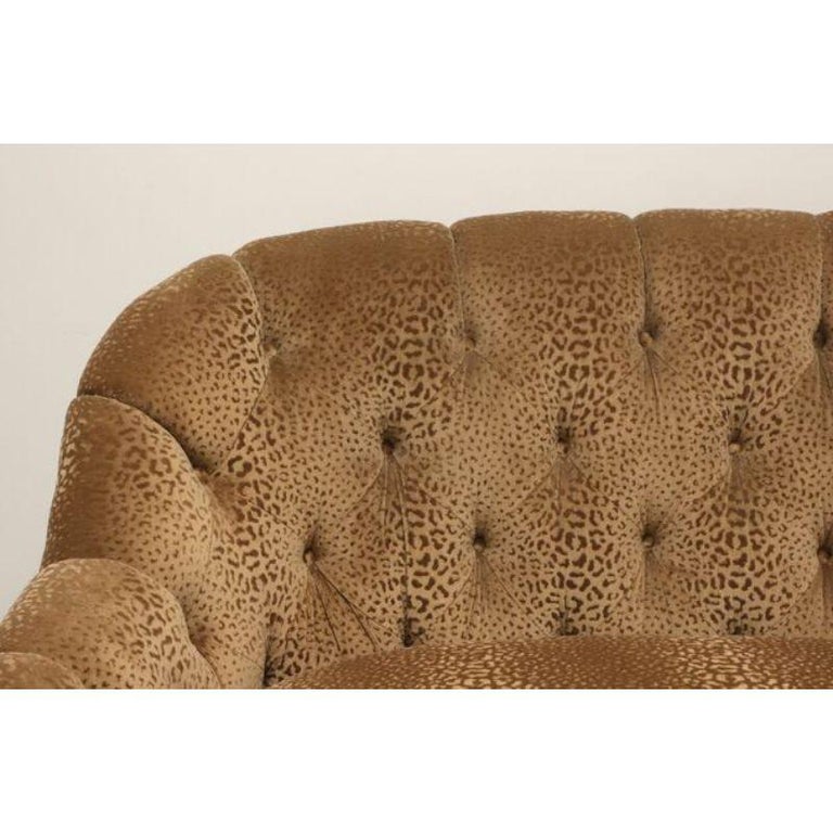 MARGE CARSON Transitional 74" Button Tufted Sofa For Sale at 1stDibs