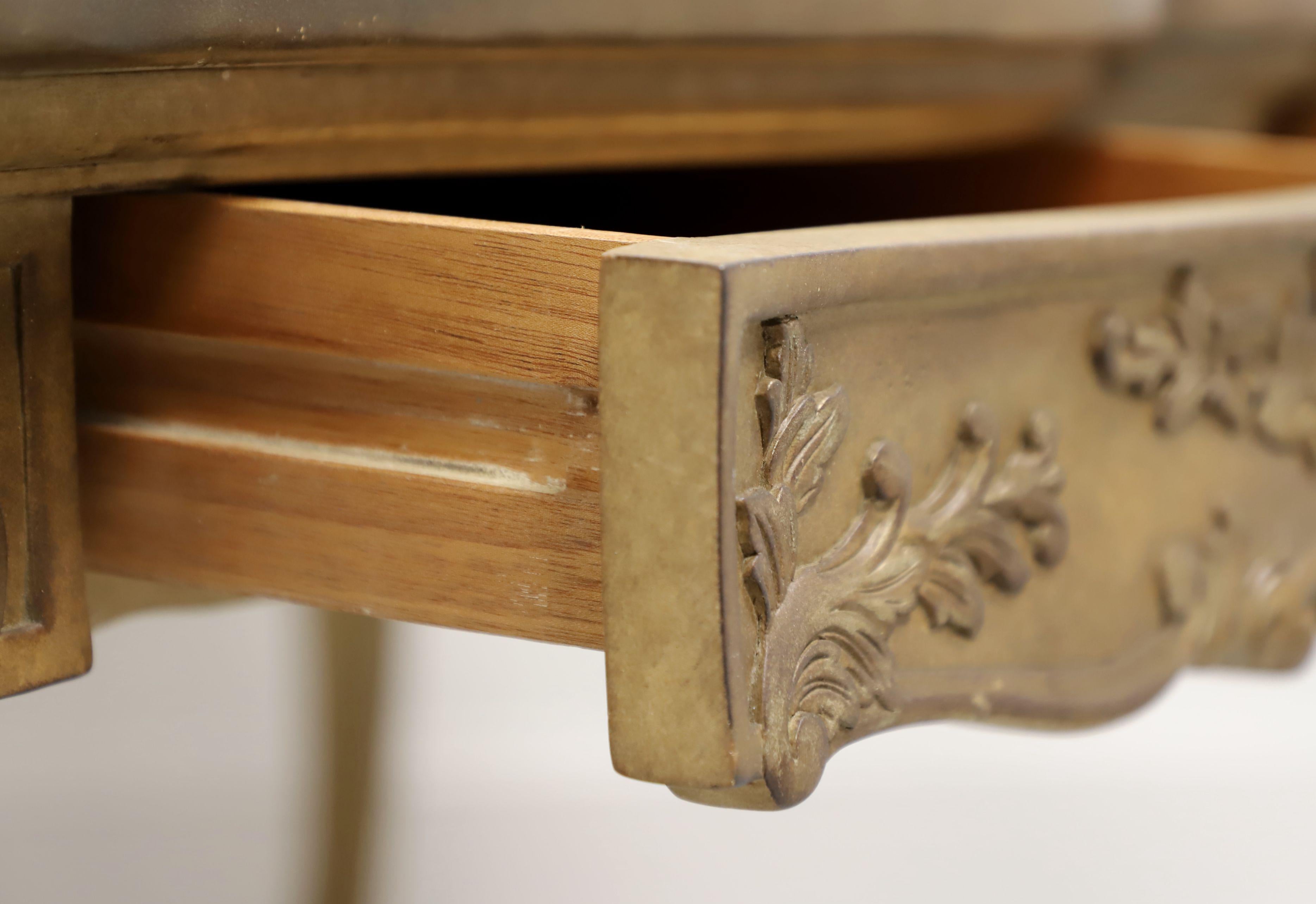 MARGE CARSON Whitewashed Oak French Provincial Bureau Plat Writing Desk For Sale 5