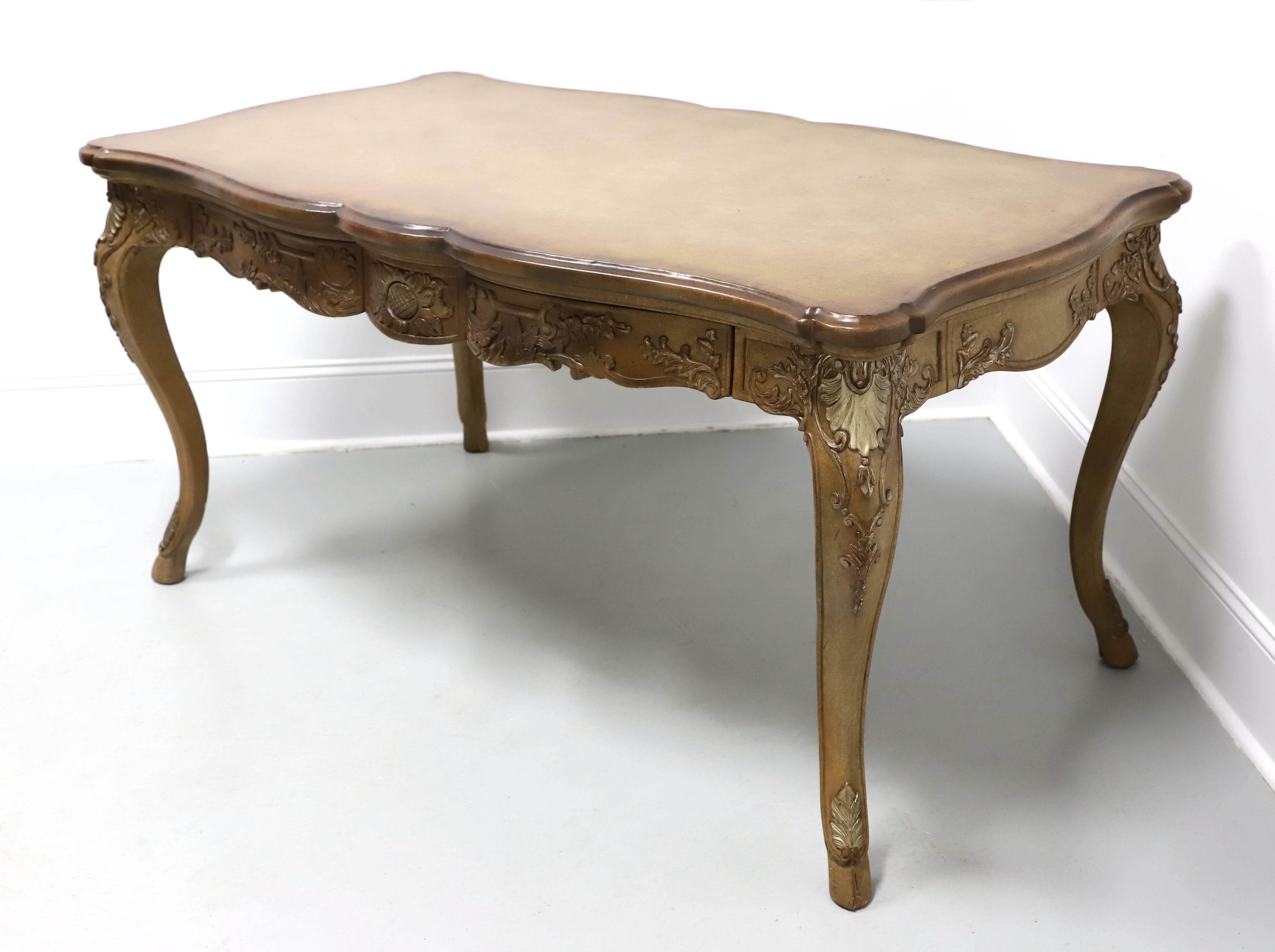American MARGE CARSON Whitewashed Oak French Provincial Bureau Plat Writing Desk For Sale