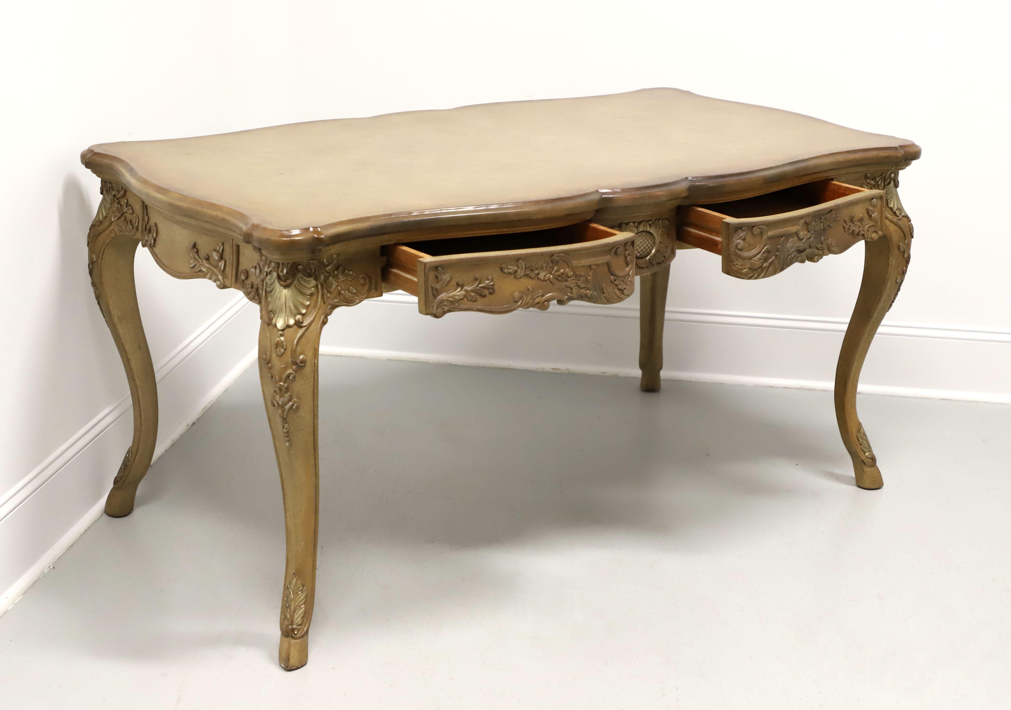 Contemporary MARGE CARSON Whitewashed Oak French Provincial Bureau Plat Writing Desk For Sale