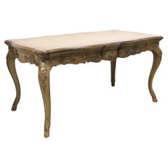 MARGE CARSON Whitewashed Oak French Provincial Bureau Plat Writing Desk