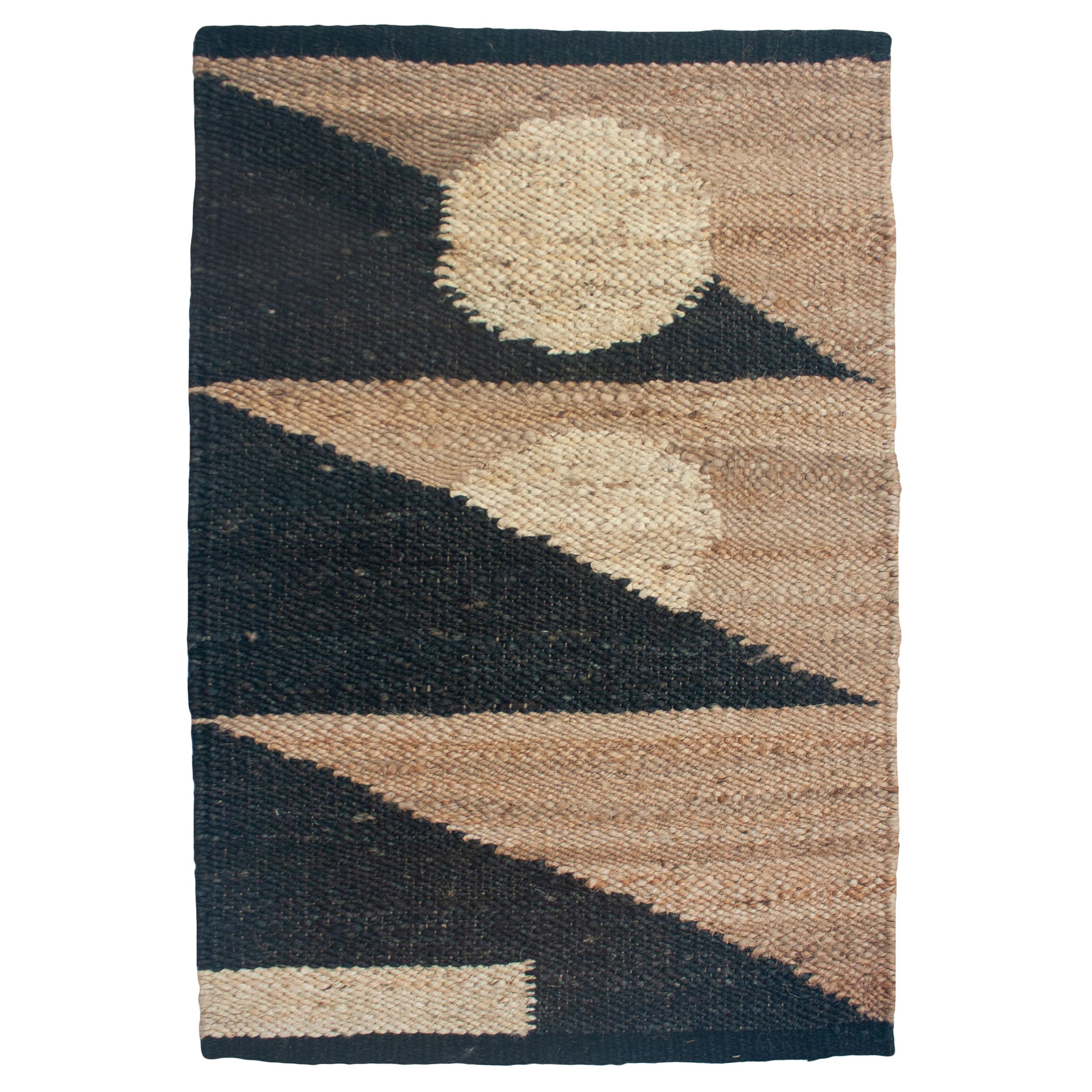 Margeaux Triangles Geometric Handwoven Modern Jute Rug, Carpet and Durrie