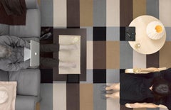 Cocoon - Aerial gray & beige, Ikea furniture color blocked domestic interior