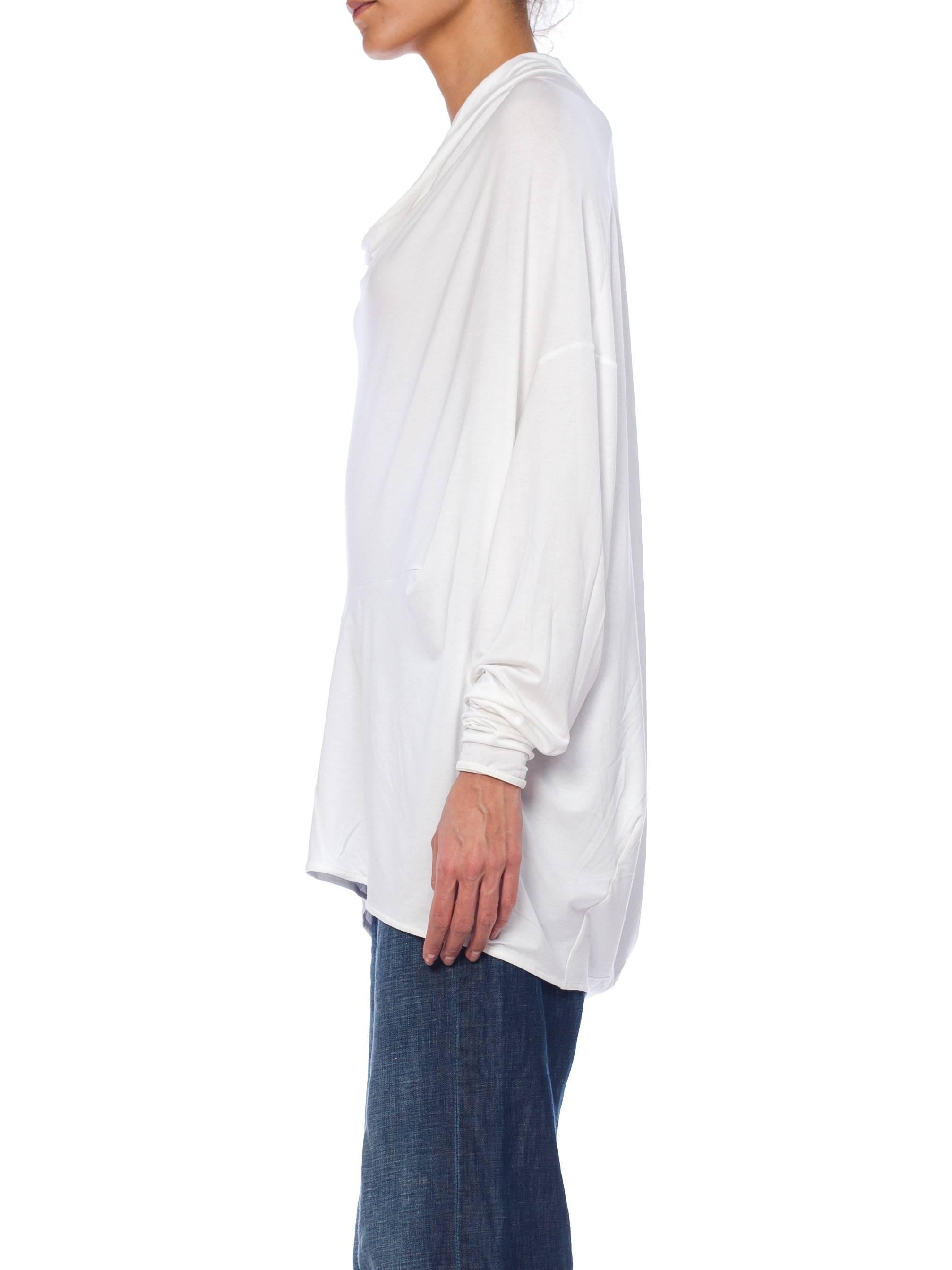 Margeiela Draped Cotton Jersey Shirt In Excellent Condition In New York, NY