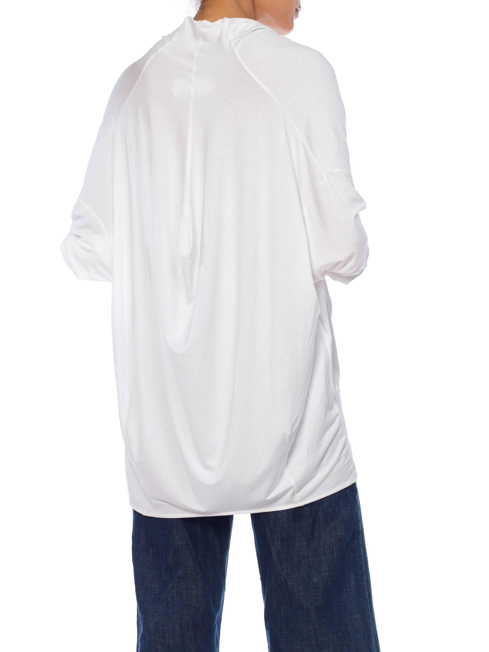 Margeiela Draped Cotton Jersey Shirt 2