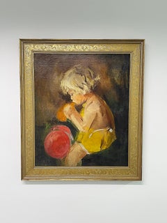 Boy Blowing a Balloon