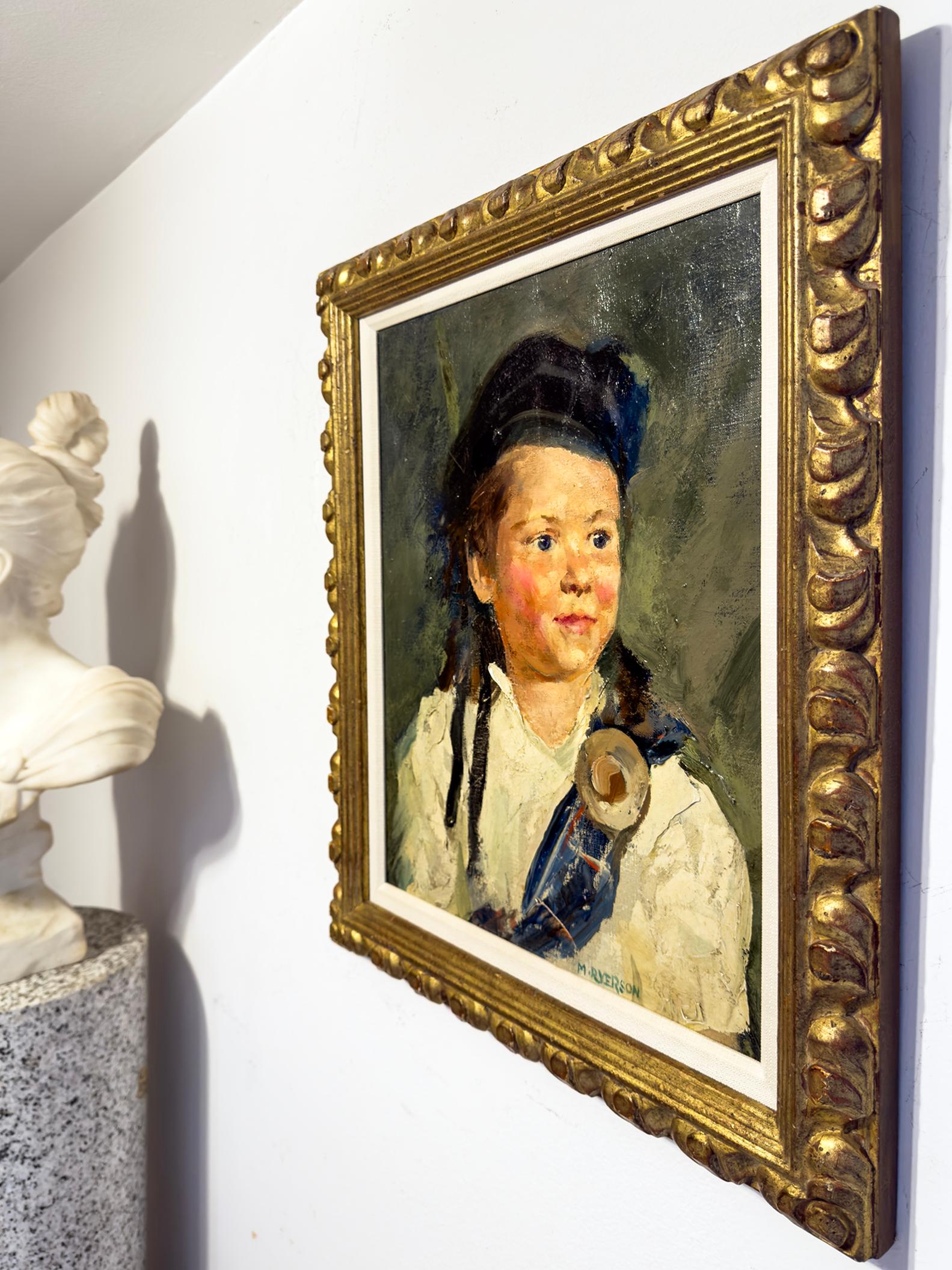 Portrait d'un garçon écossais  - Comme Robert Henri en vente 8