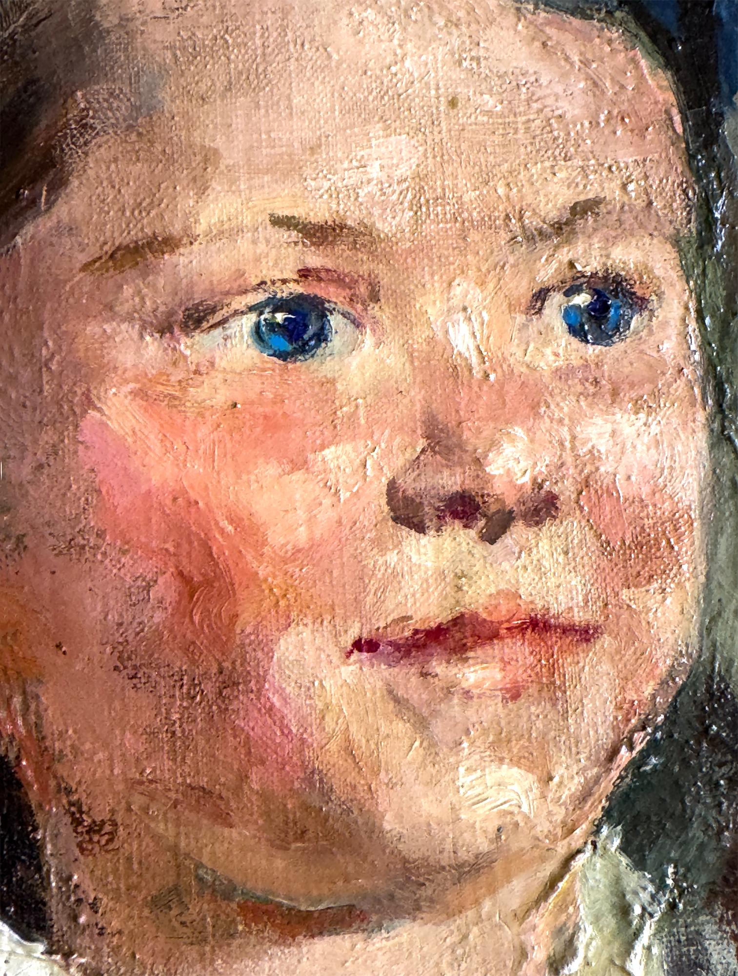 Portrait d'un garçon écossais  - Comme Robert Henri - Post-impressionnisme Painting par Margery Austen Ryerson