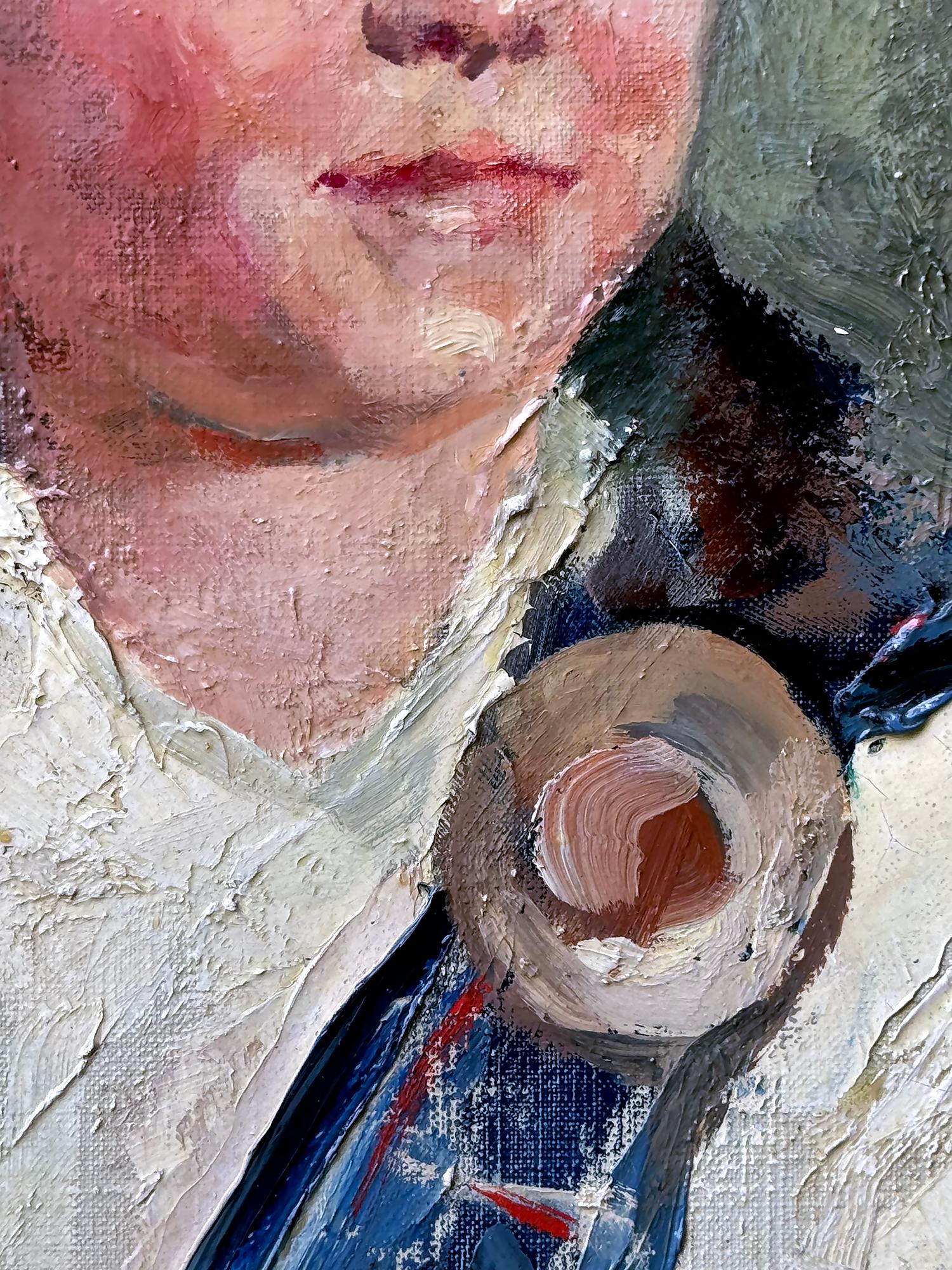 Portrait d'un garçon écossais  - Comme Robert Henri en vente 4
