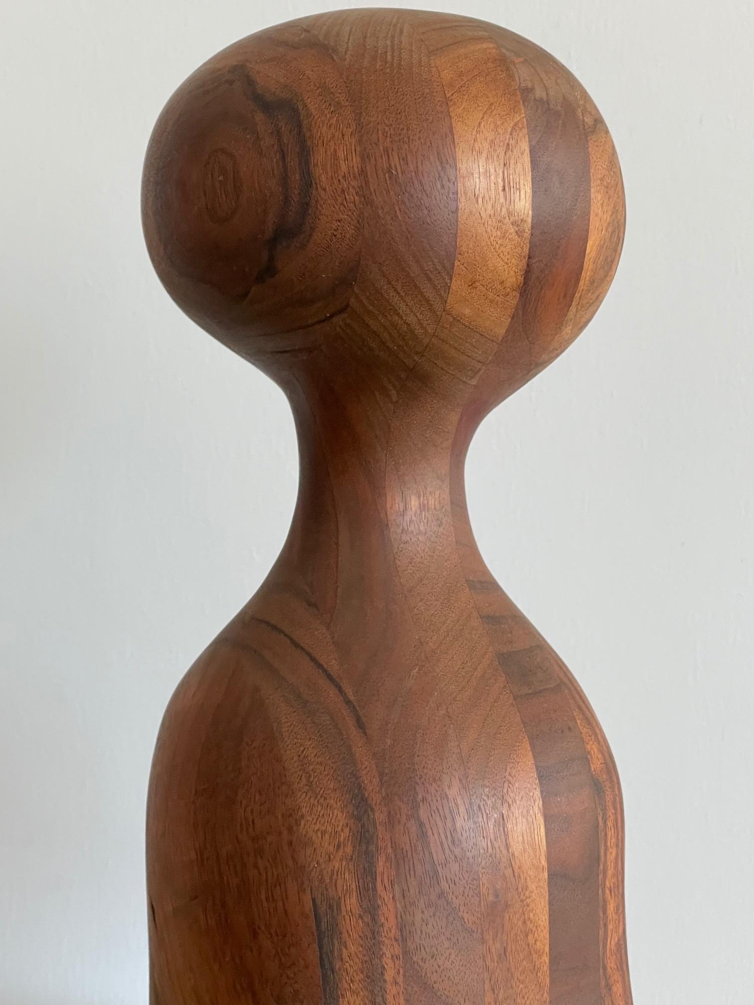 Margery Goldberg Sculpture in Walnut, 1978 For Sale 3