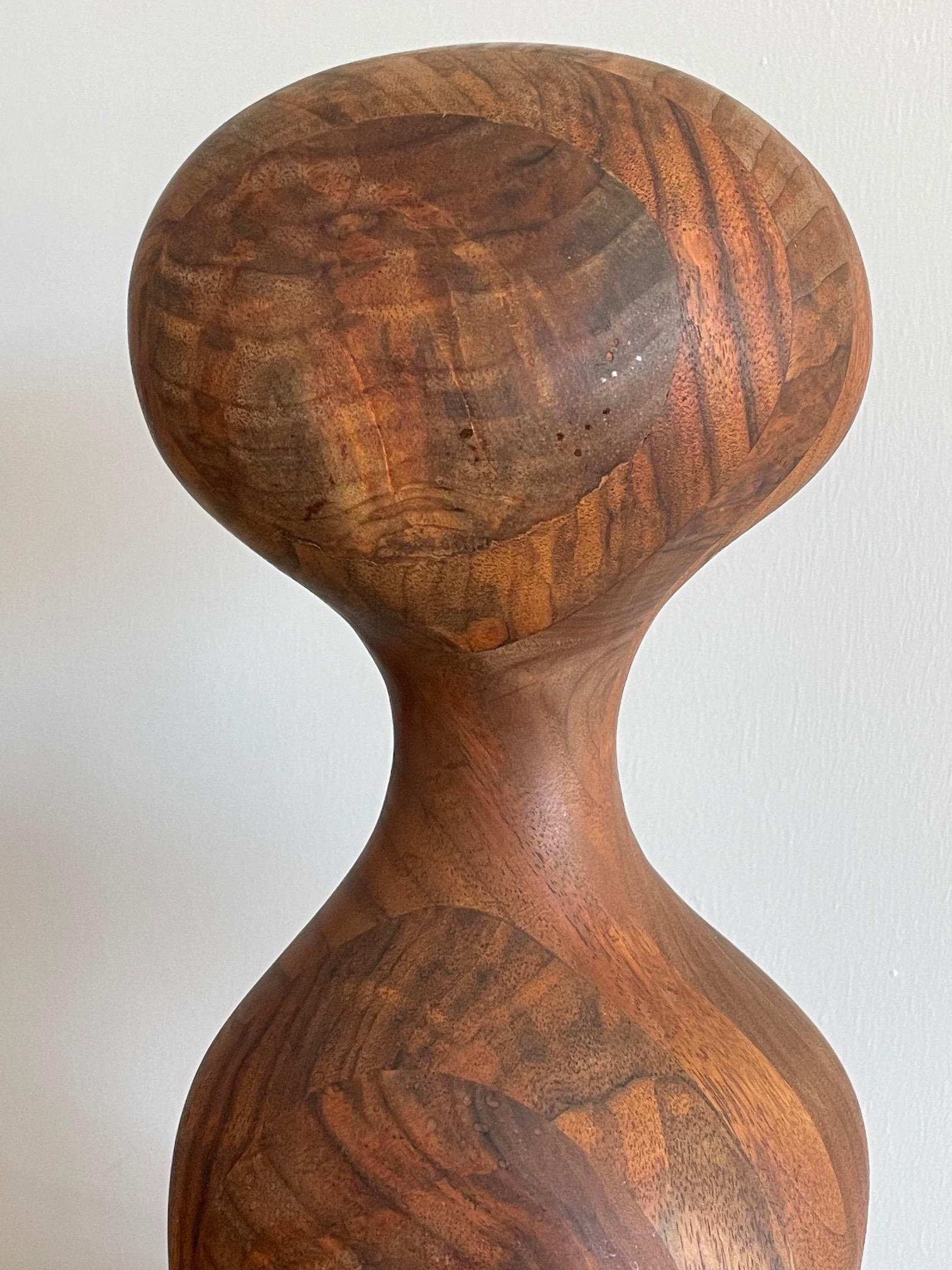 North American Margery Goldberg Sculpture in Walnut, 1978 For Sale