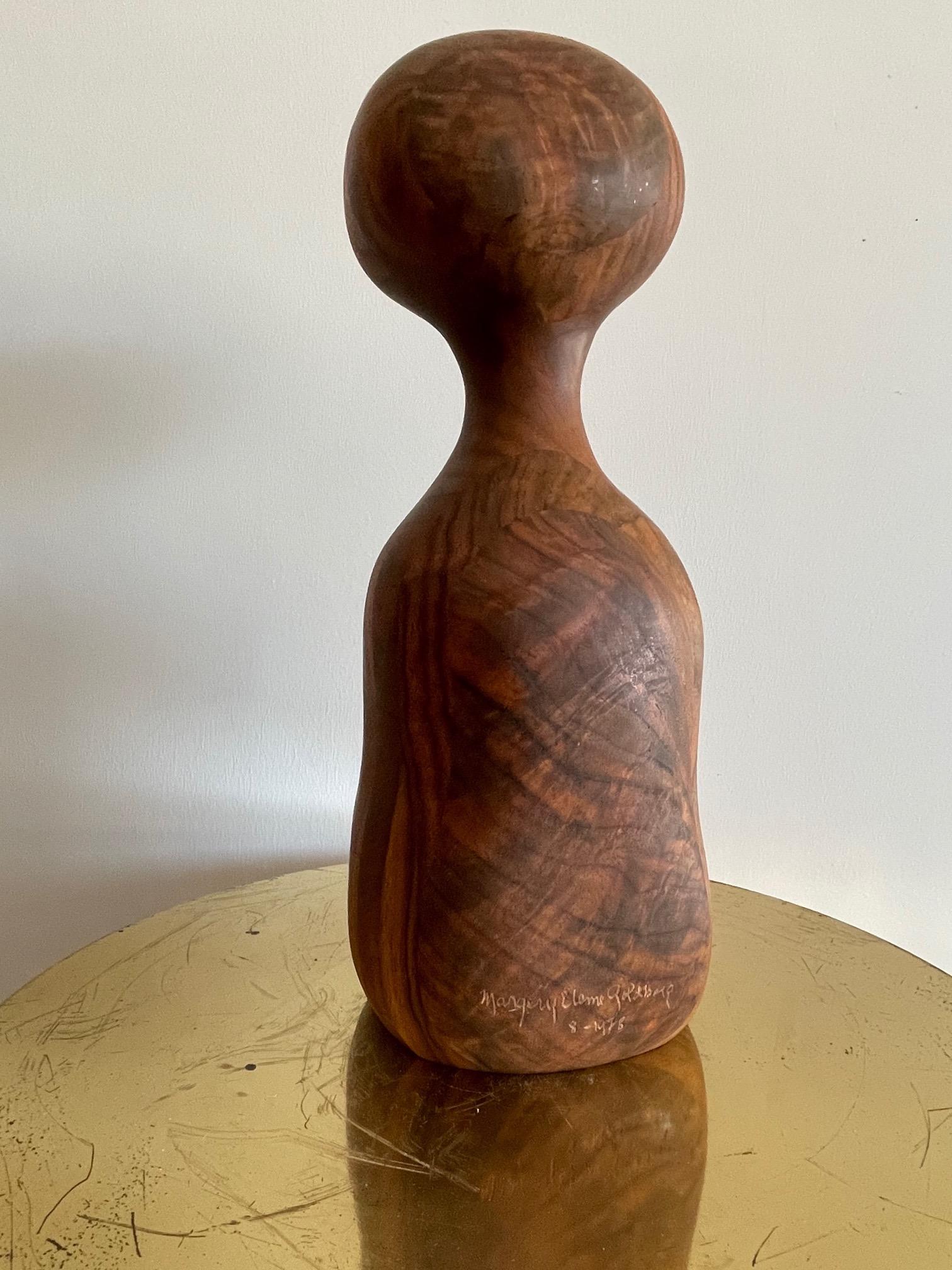 Margery Goldberg Sculpture in Walnut, 1978 In Good Condition For Sale In St.Petersburg, FL
