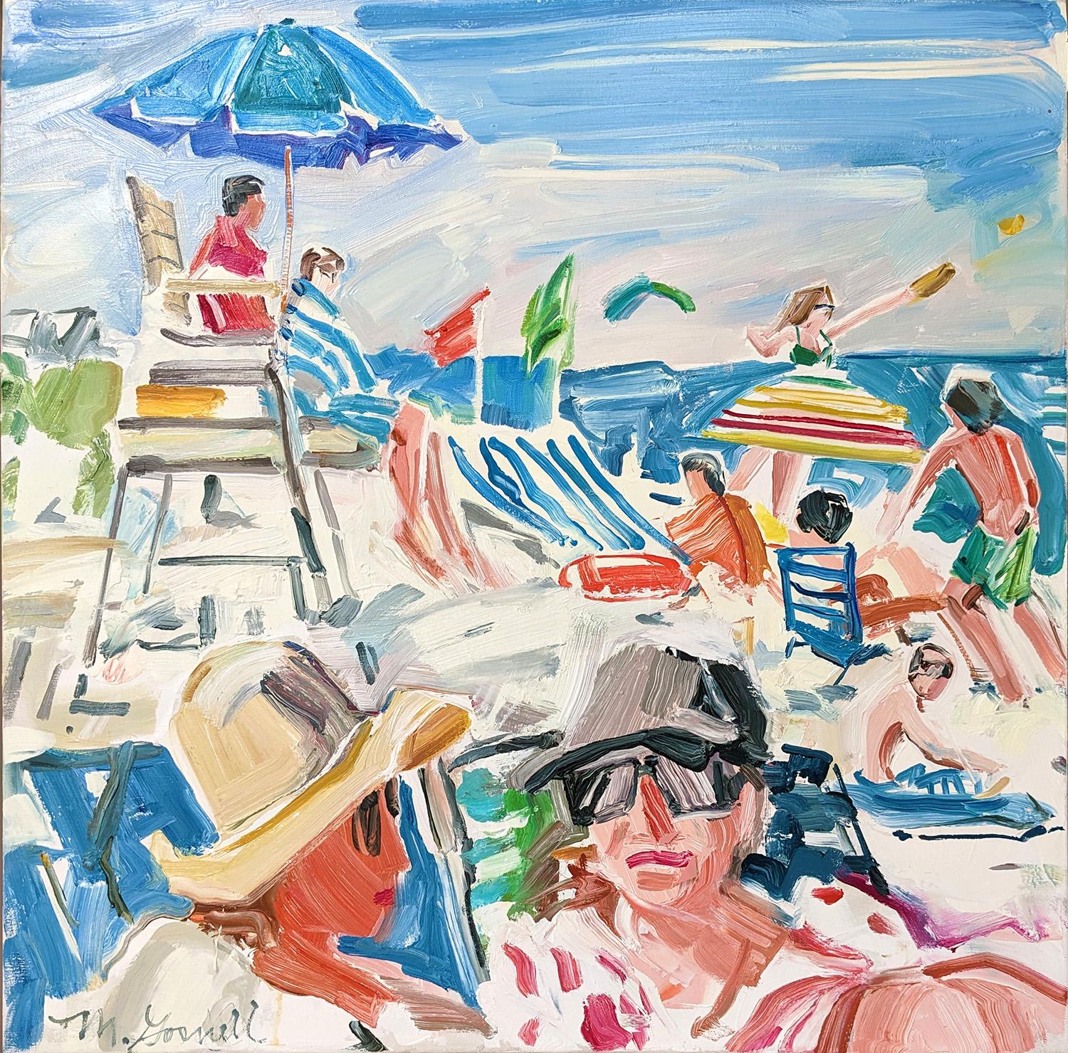 Beach Conversation - Painting by Margery Gosnell-Qua